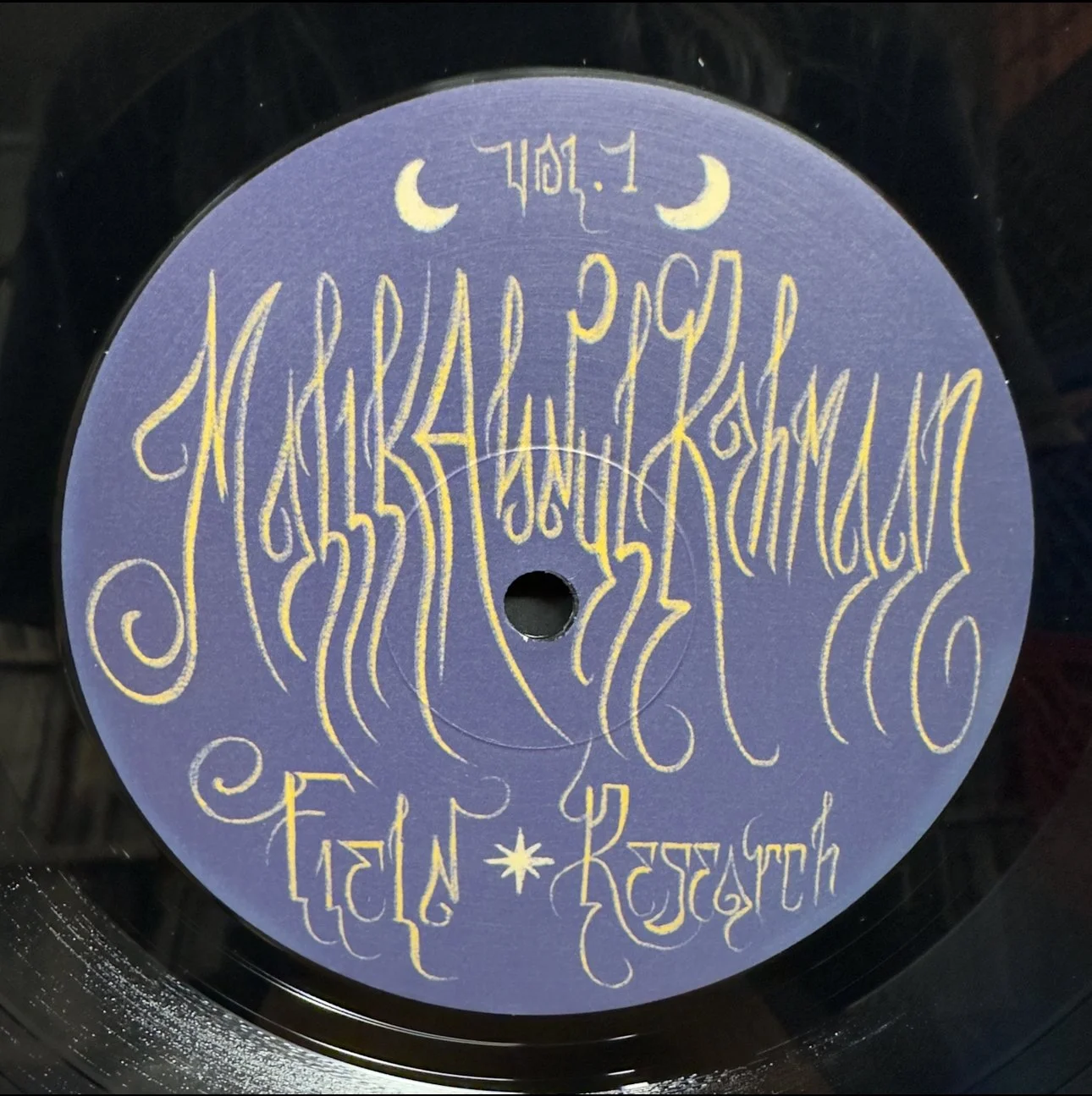 Label design for “Field Research Vol. 1”