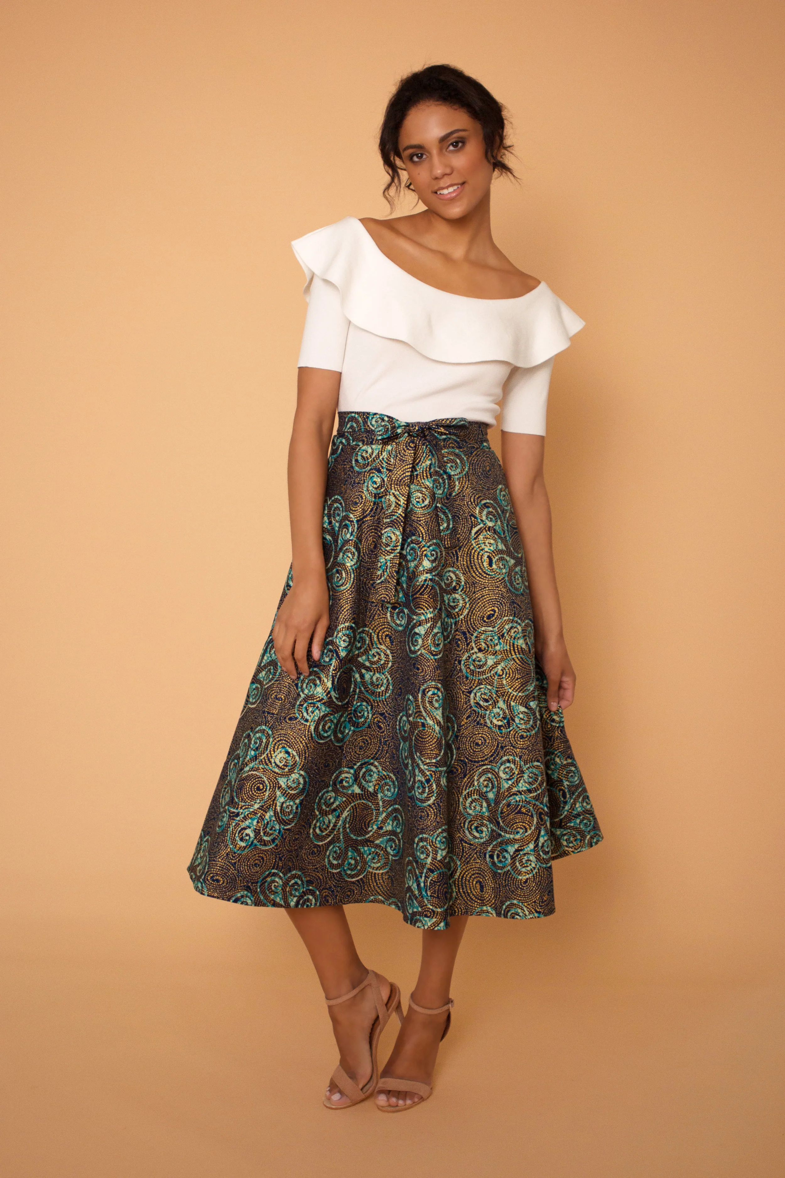 Emerald Wind Wrap Skirt