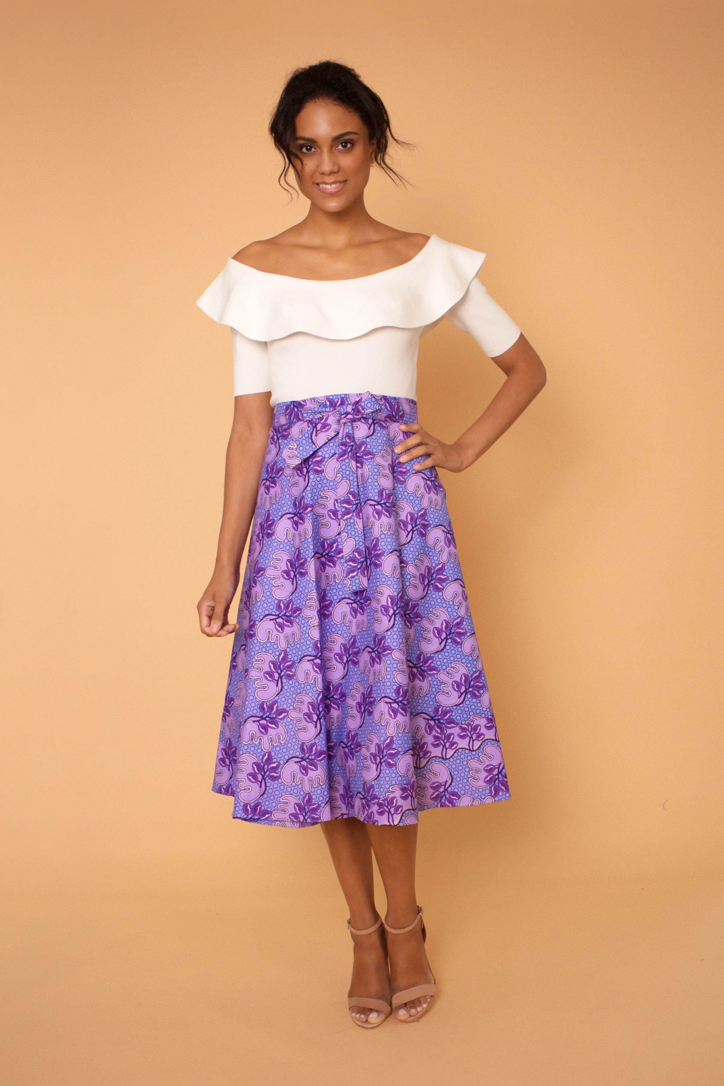 Lilac Fields Wrap Skirt