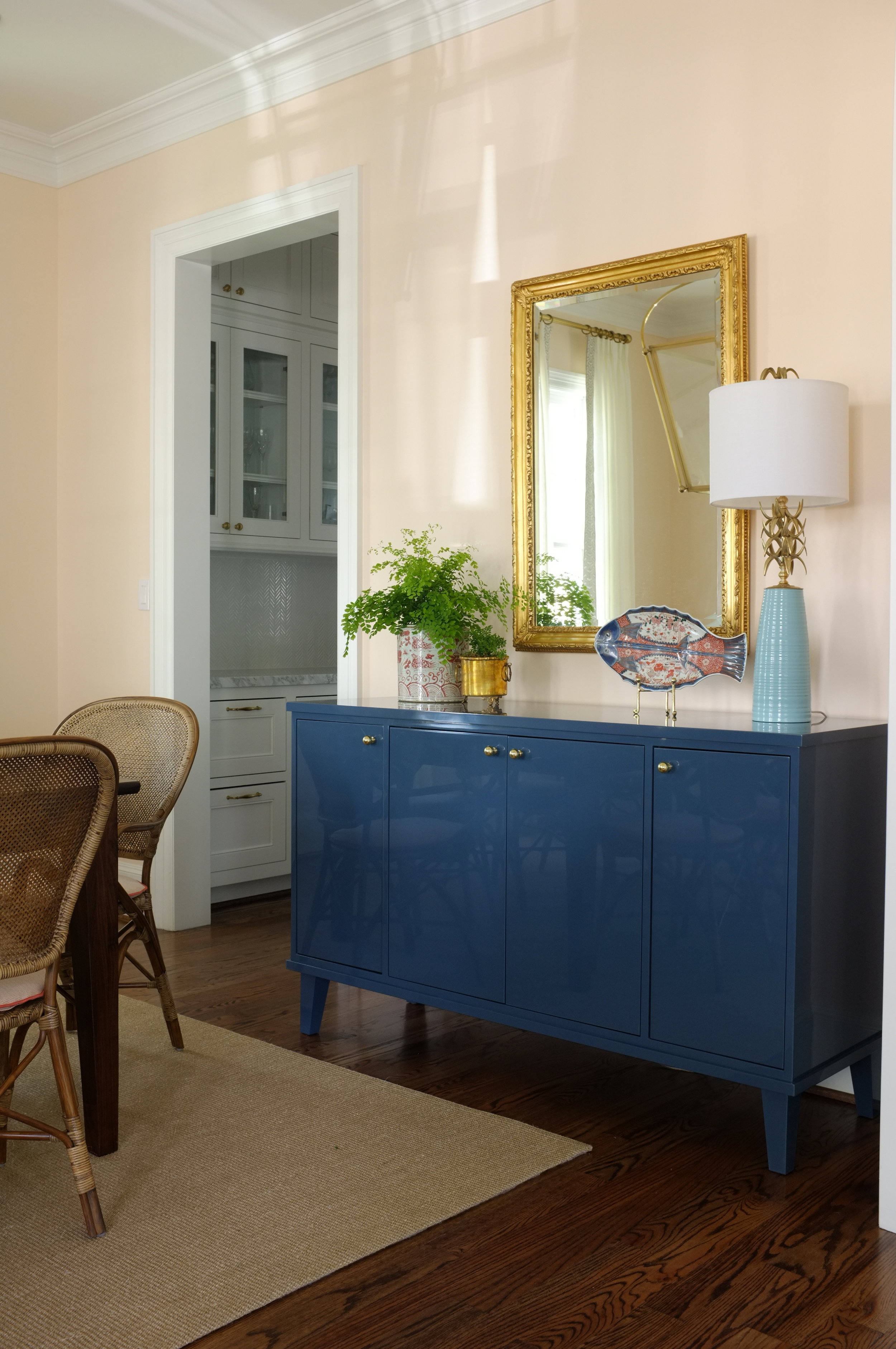 Franklin Sideboard, Oxford Blue Lacquer, 60"