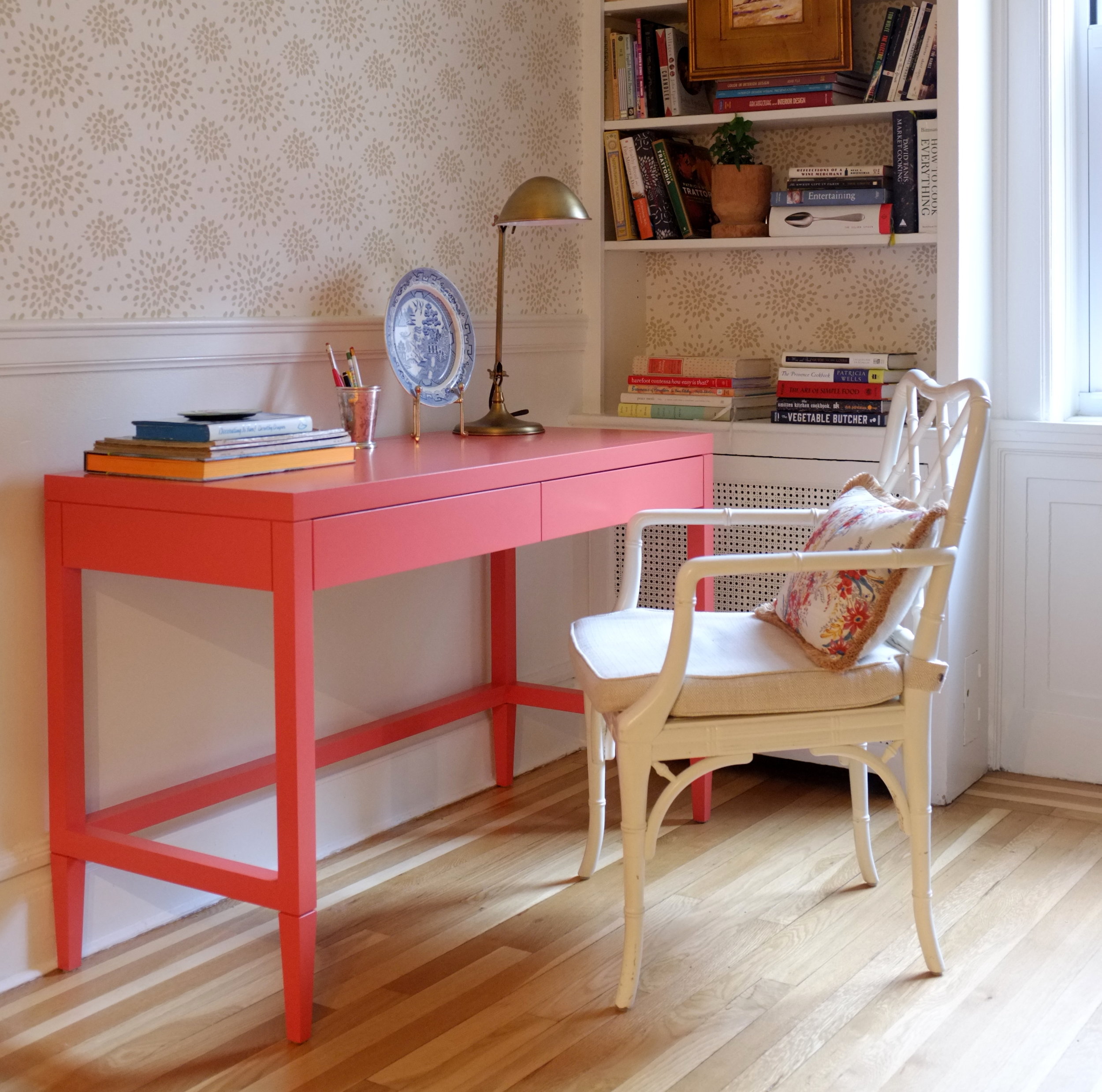 Willow Desk, Cheeky Coral Paint, 48"