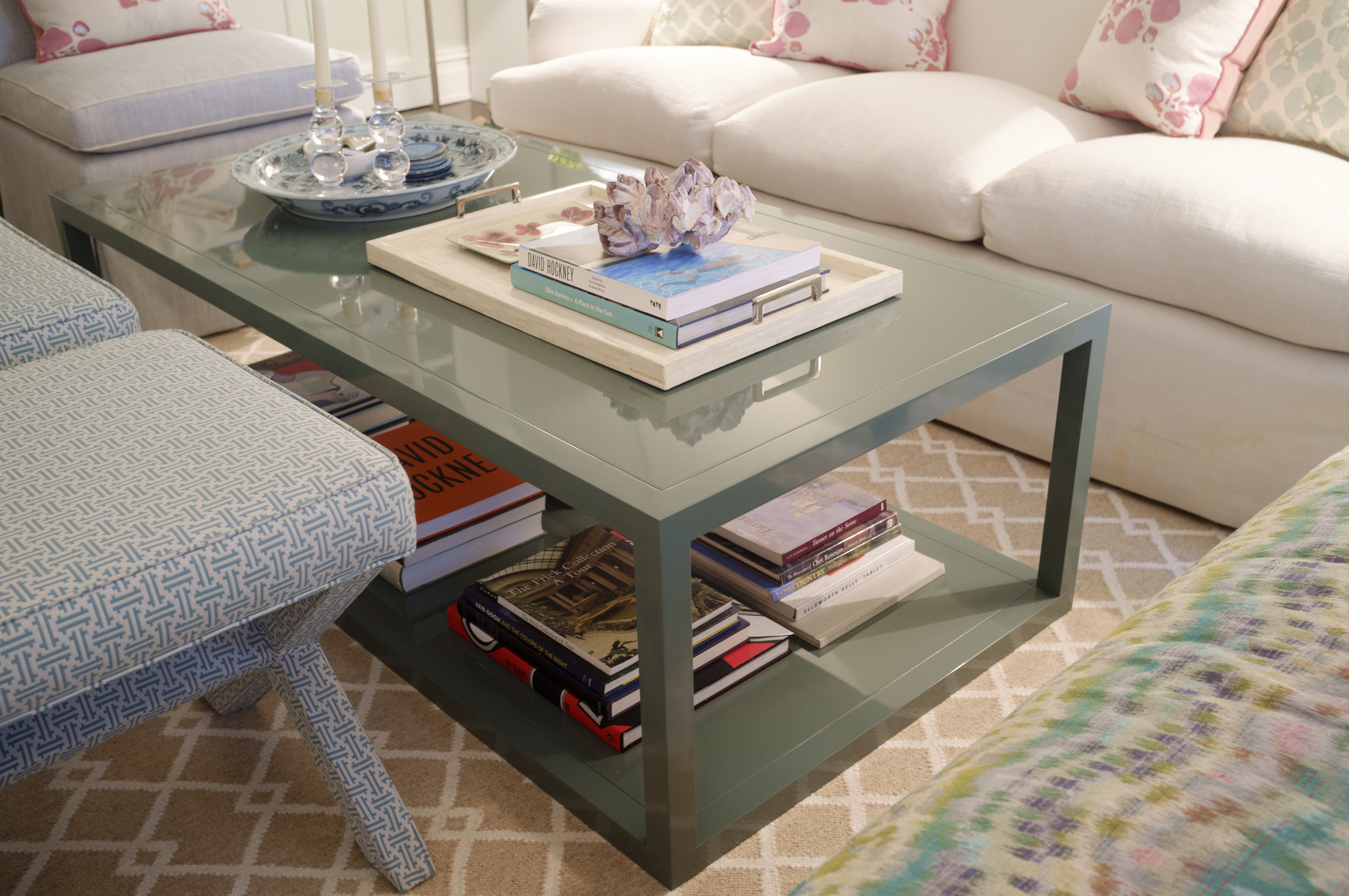 Orchard Coffee Table, Juniper Lacquer, 60"