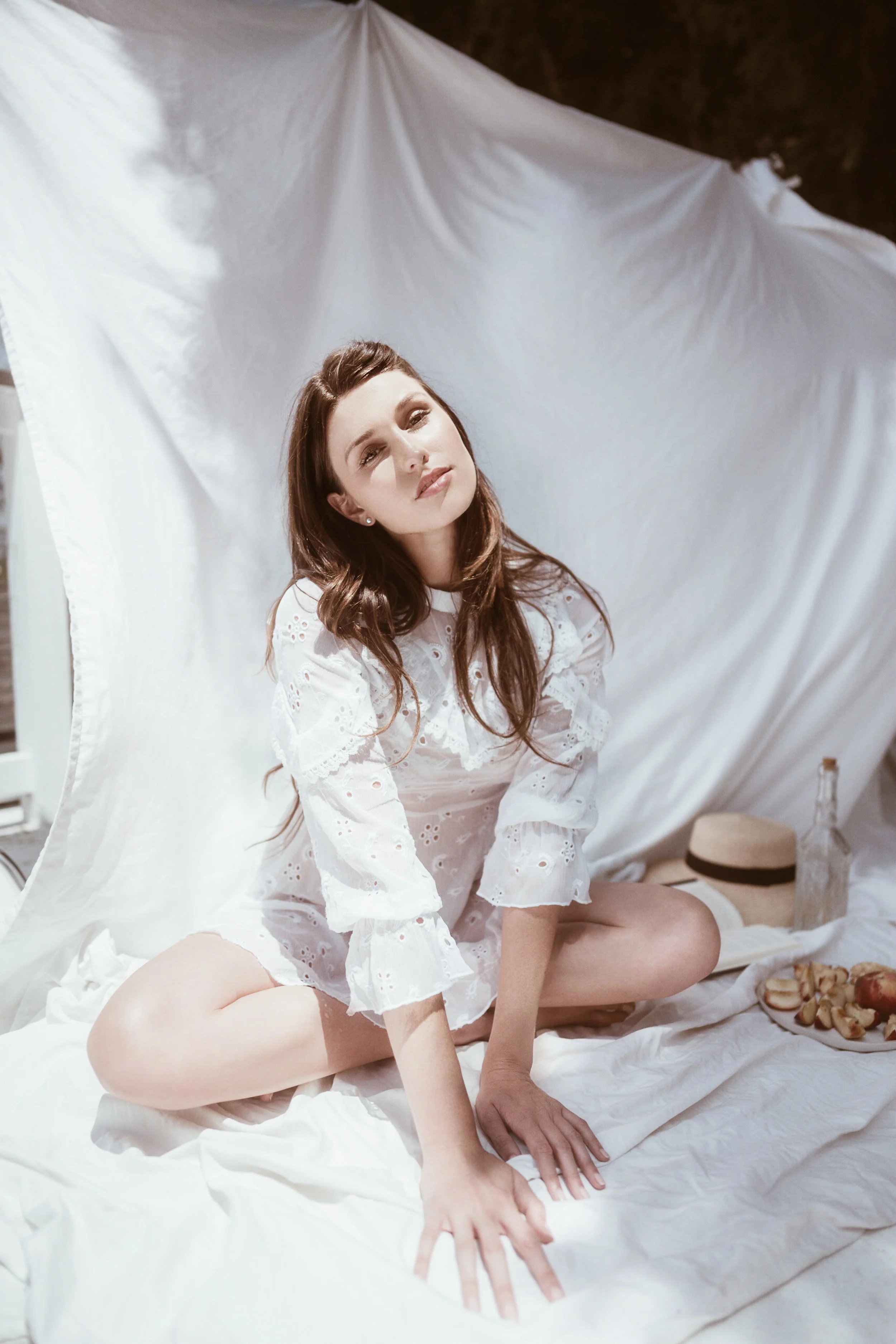 Photo: Model in White - Wide Angle lens Portrait