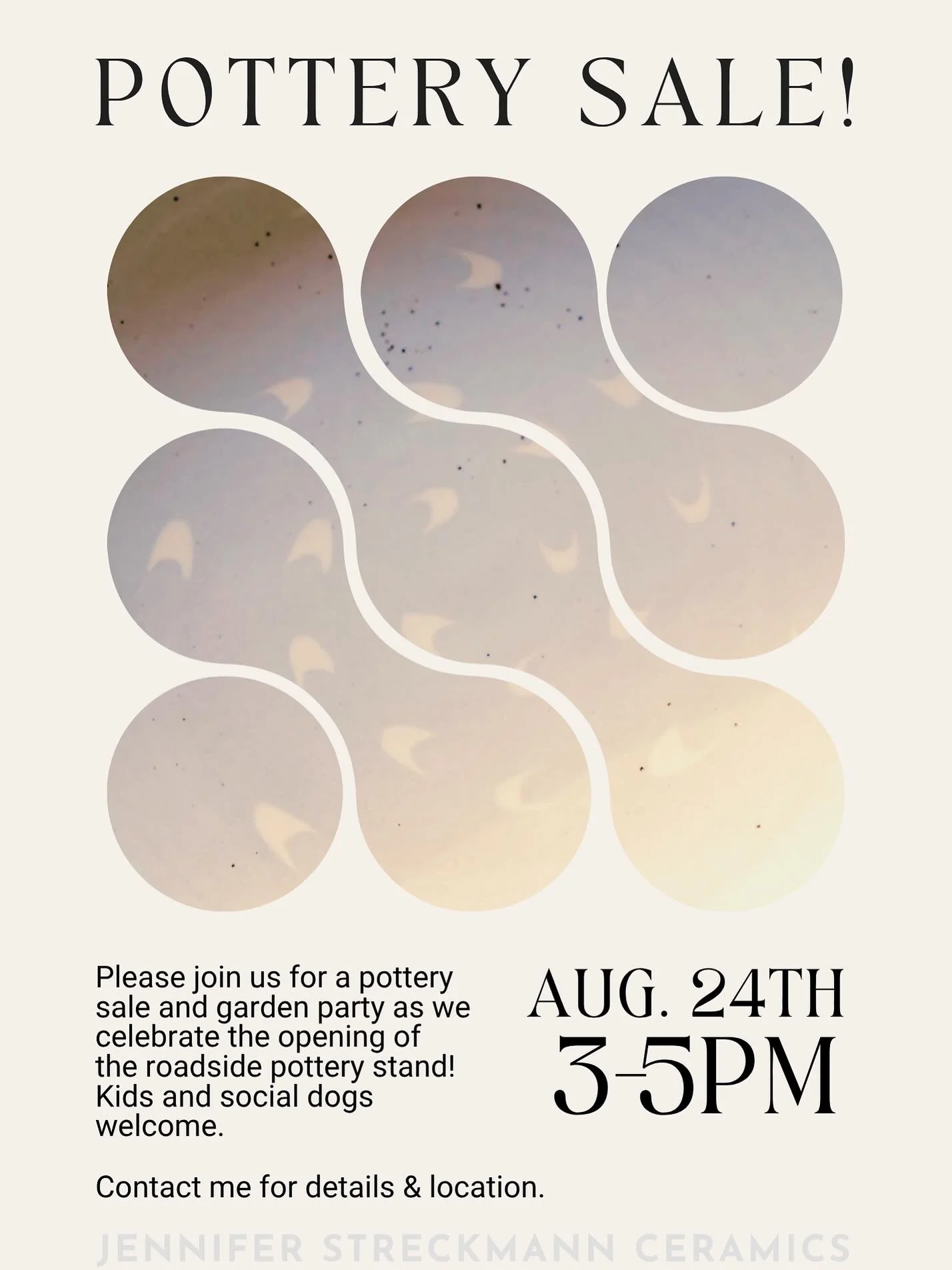 Super excited to invite you to the opening of our new roadside pottery stand! To celebrate we are have a garden ceramics sale Sunday, August 24th from 3-5pm. Would love to see you there!💕 
Please dm for location📍