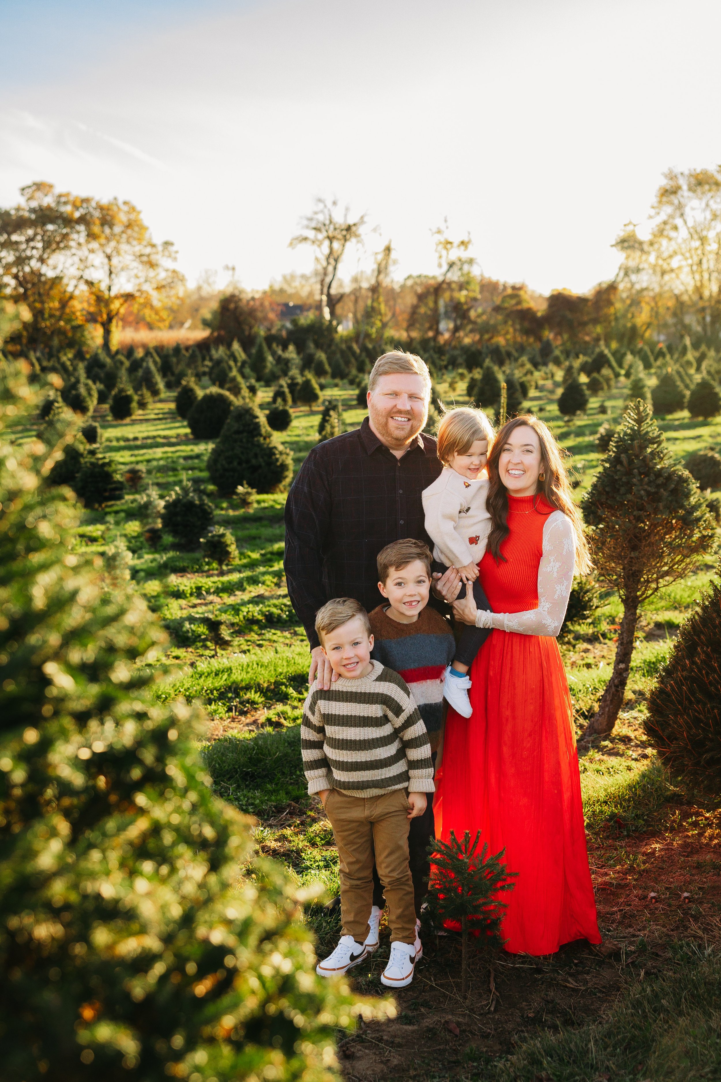 Yardley Christmas Tree Farm Family Photographers 