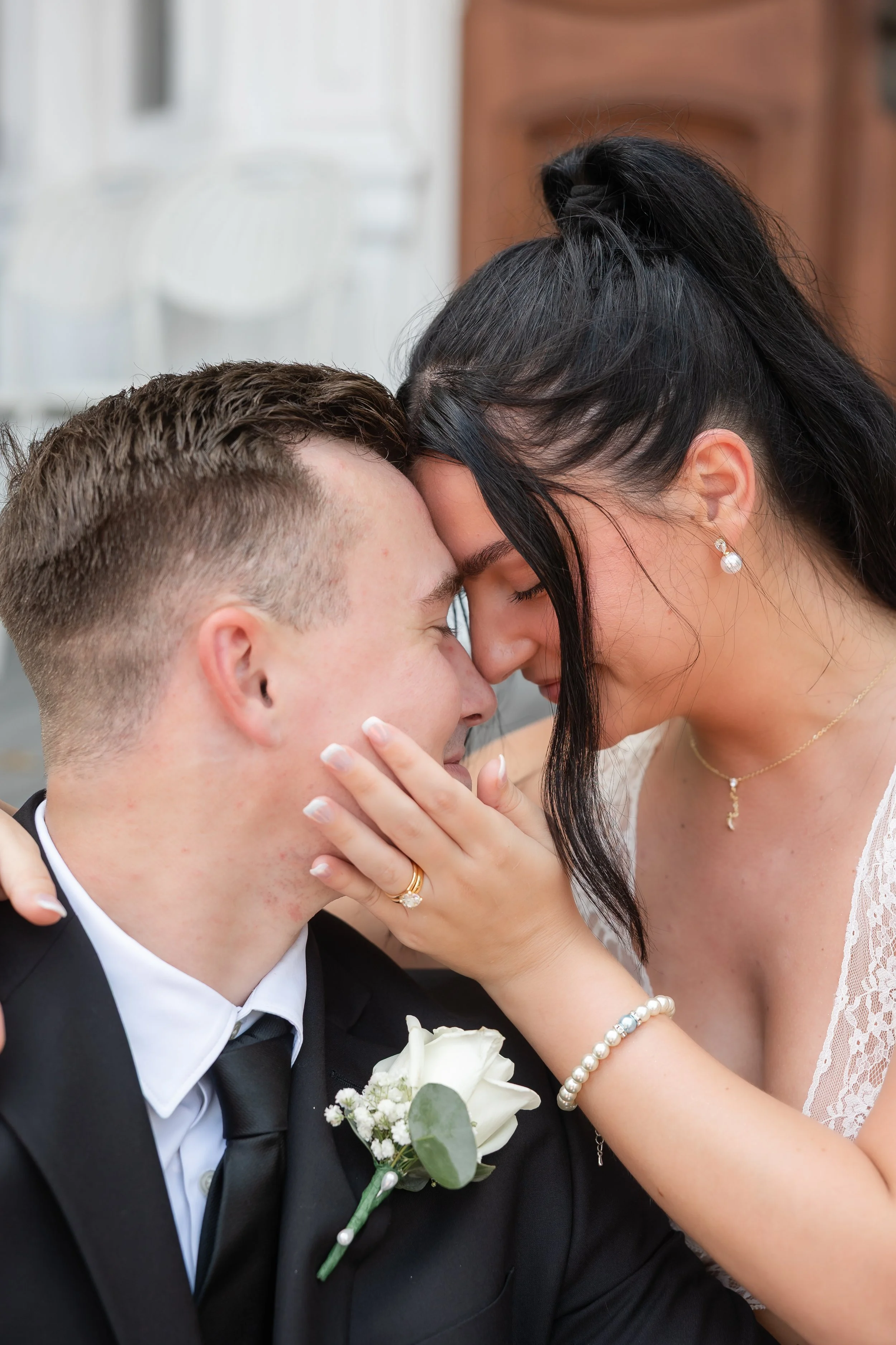 Daytime elopement portraits for a couple in New Hope Pennsylvania