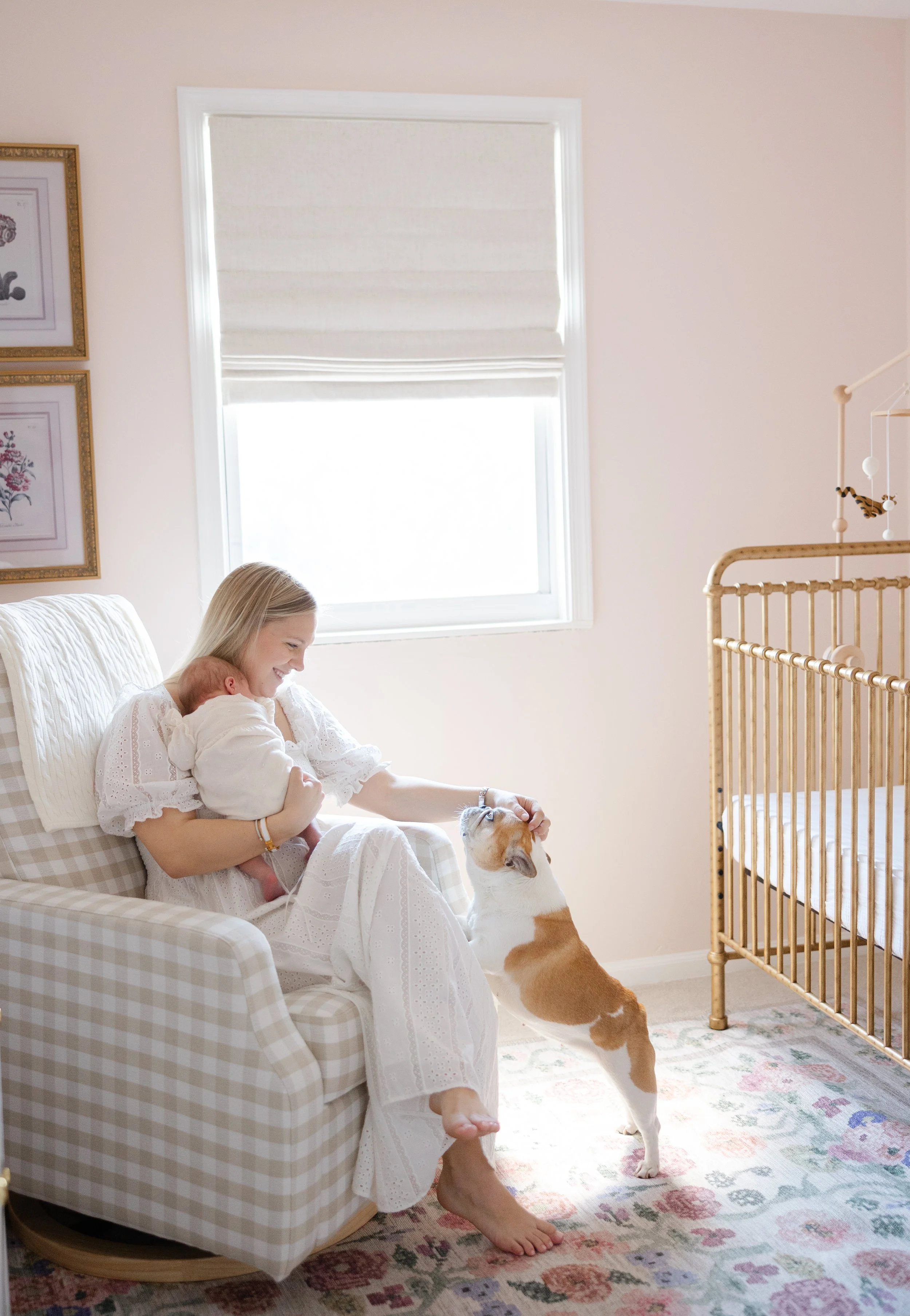At Home Newborn Photography with Dog