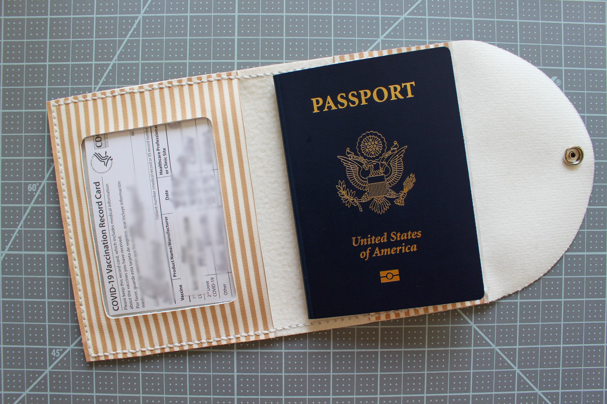 Passport Cover Template With Pockets SVG DIY Card Holder 