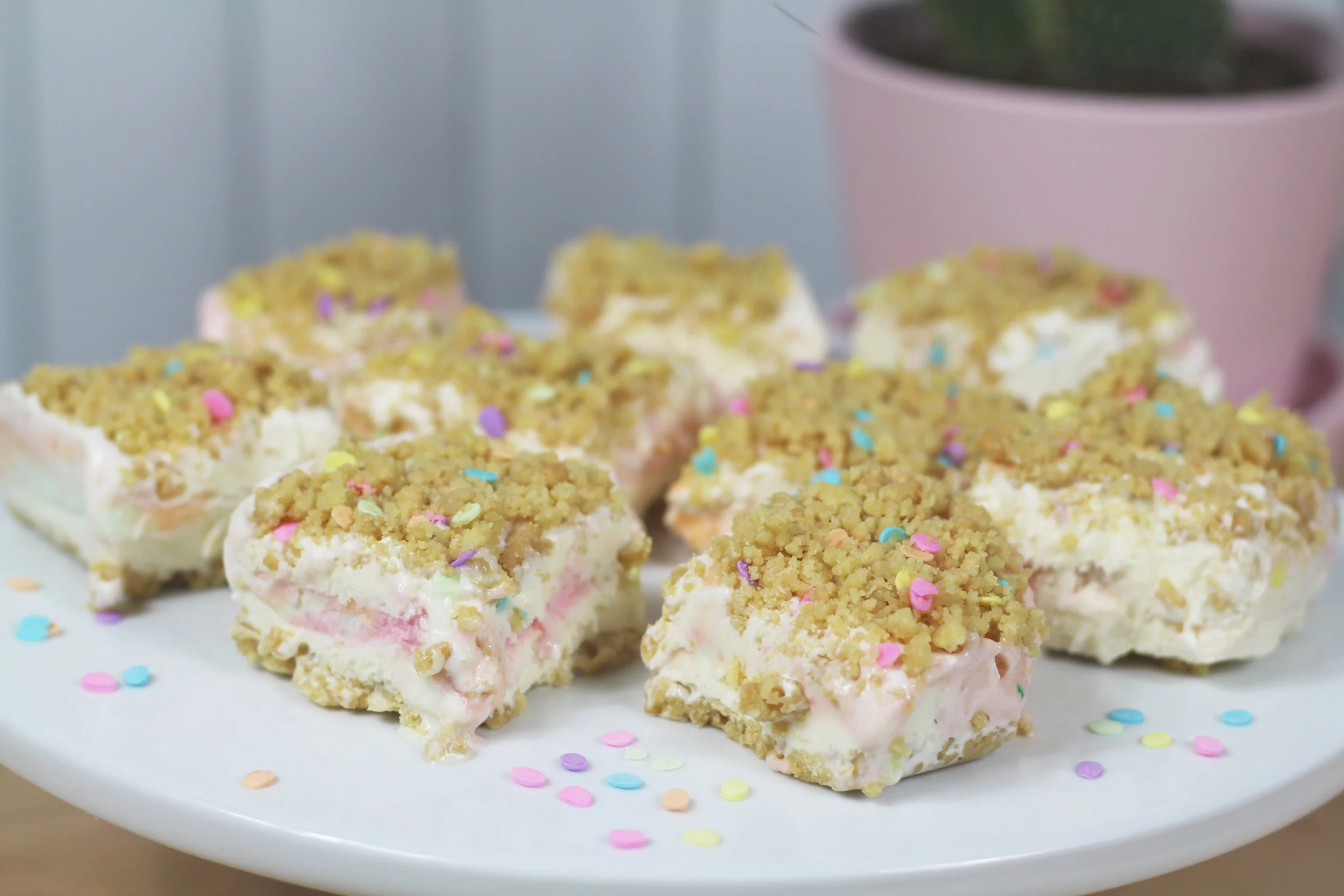 Rainbow Sherbet Ice Cream Bars