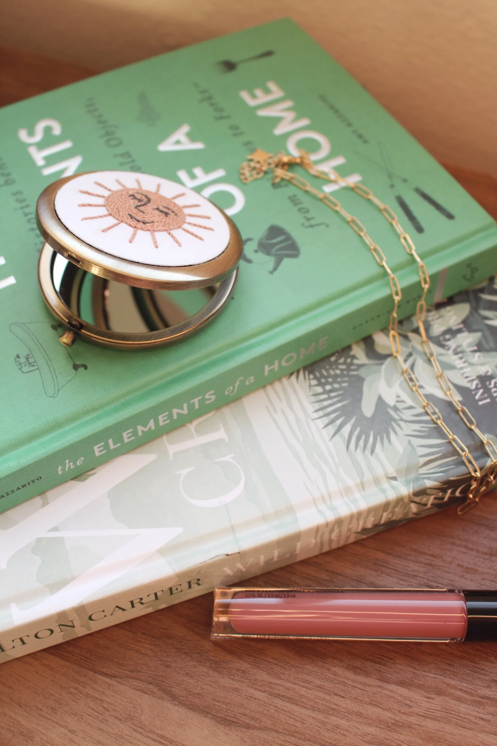 Embroidered Compact Mirror