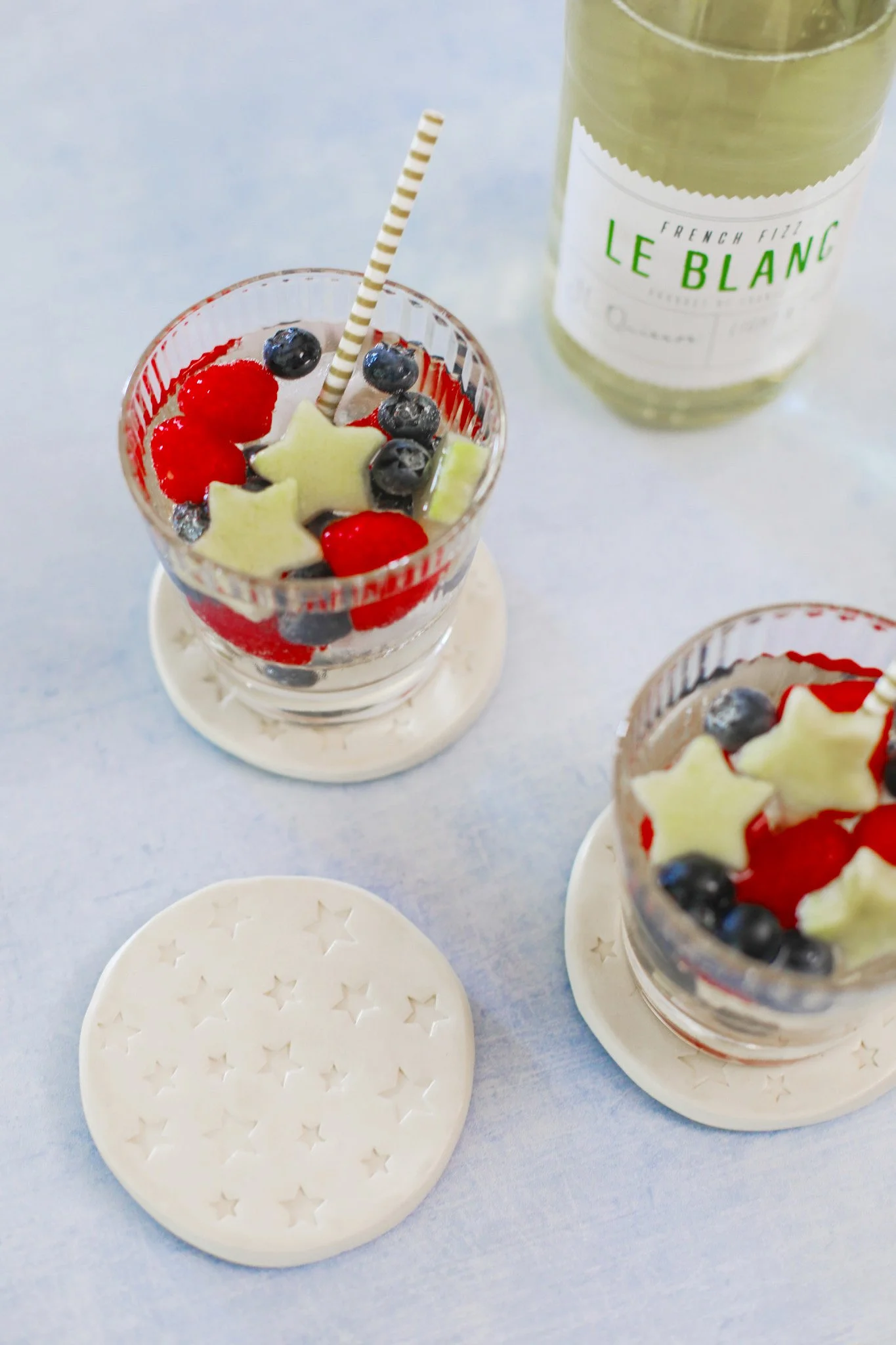 How to Make Star Embossed Coasters for the 4th of July