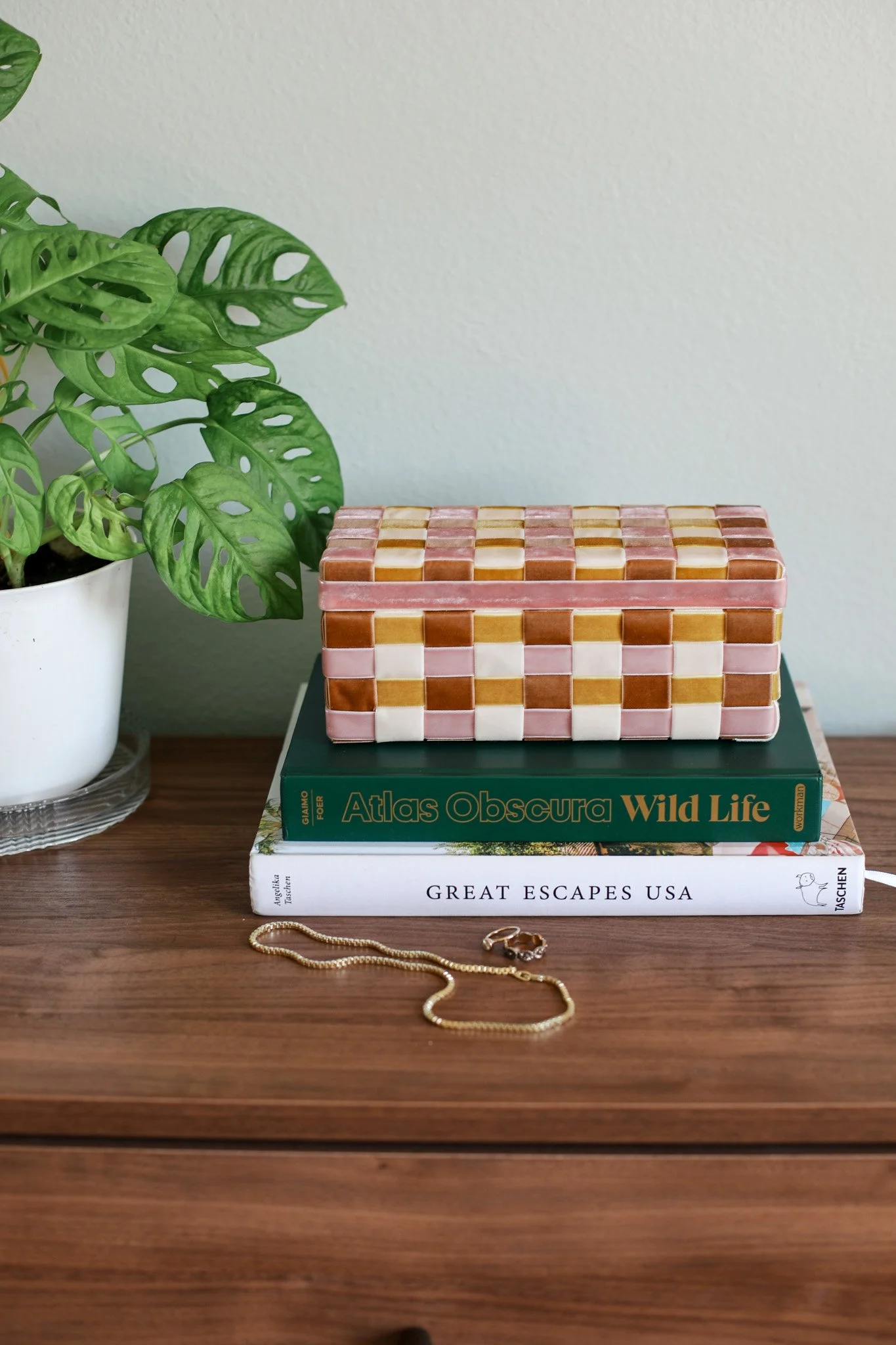 Woven Velvet Storage Box