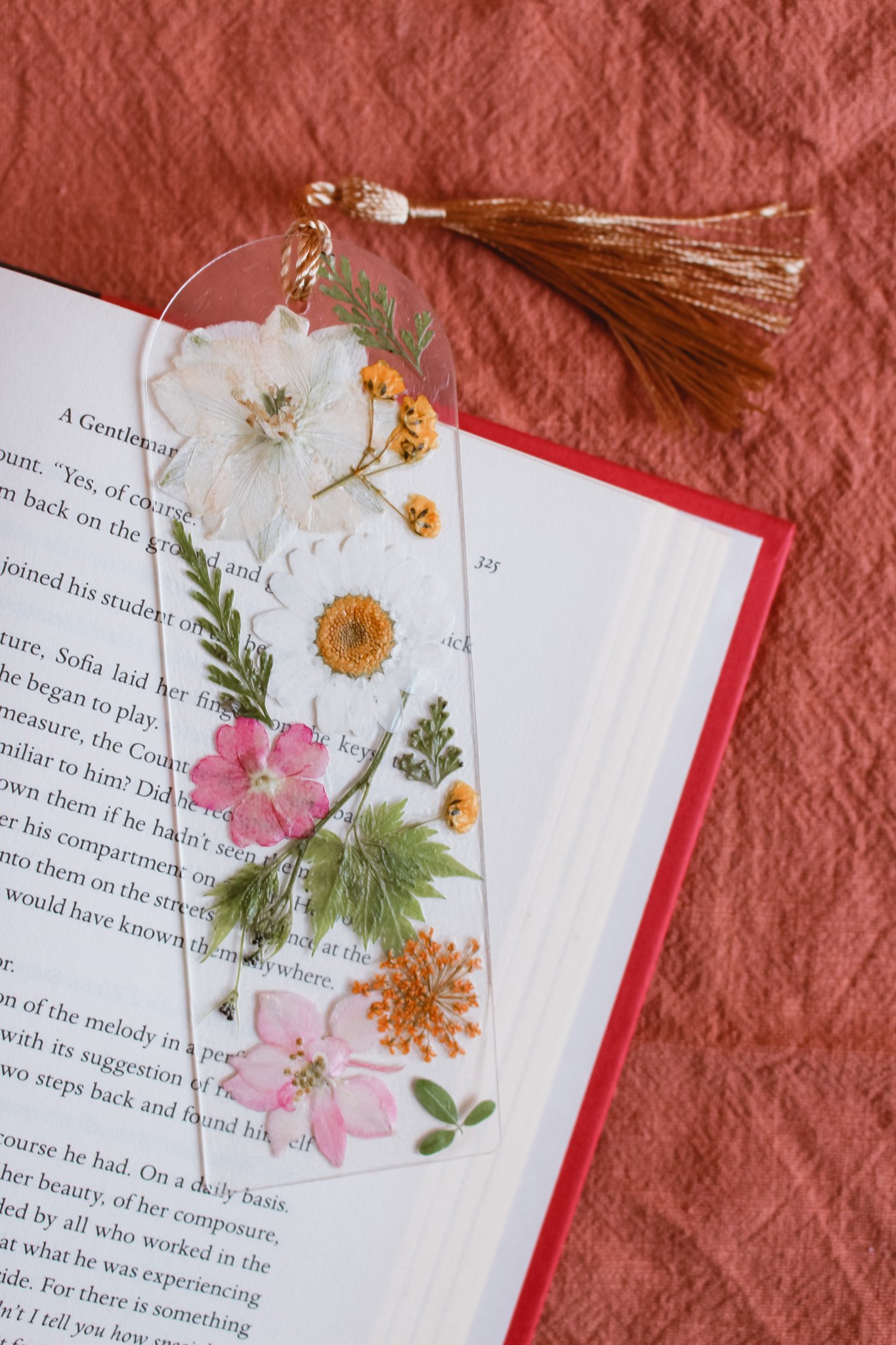 Pressed Flower Bookmark Dried Flower Resin Bookmarks With Tassel