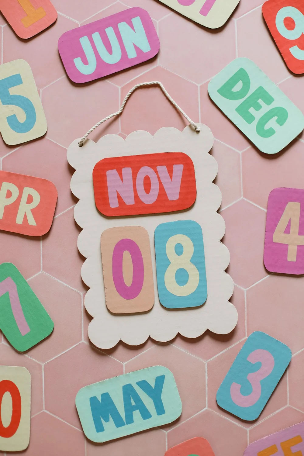 Cardboard Wall Calendar — Entertain the Idea