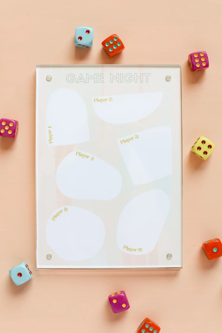 Dry Erase Game Night Scoreboard (&amp; Printable!) — Entertain the Idea