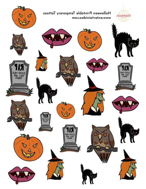 Halloween Icons Temporary Tattoos  Candy Corn Bats Cats  More  Claires