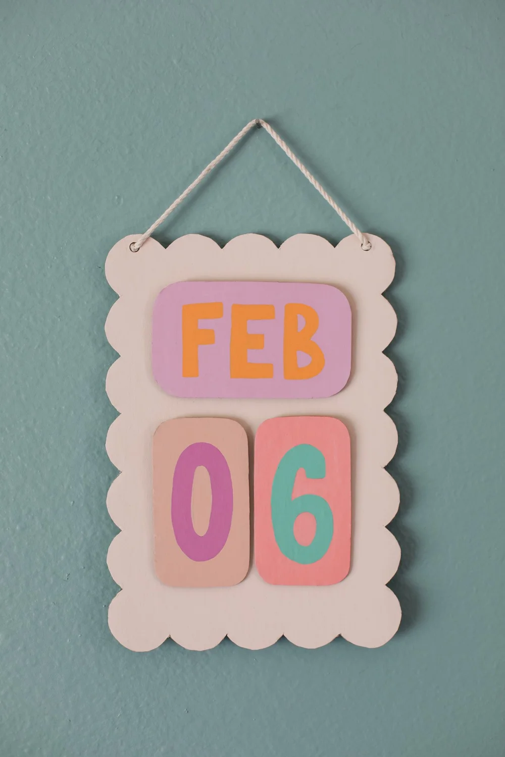 Cardboard Wall Calendar — Entertain the Idea