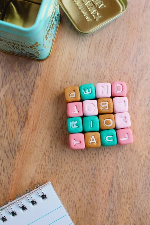 How To Make Your Own Travel Boggle Game (With Polymer Clay) — Entertain ...