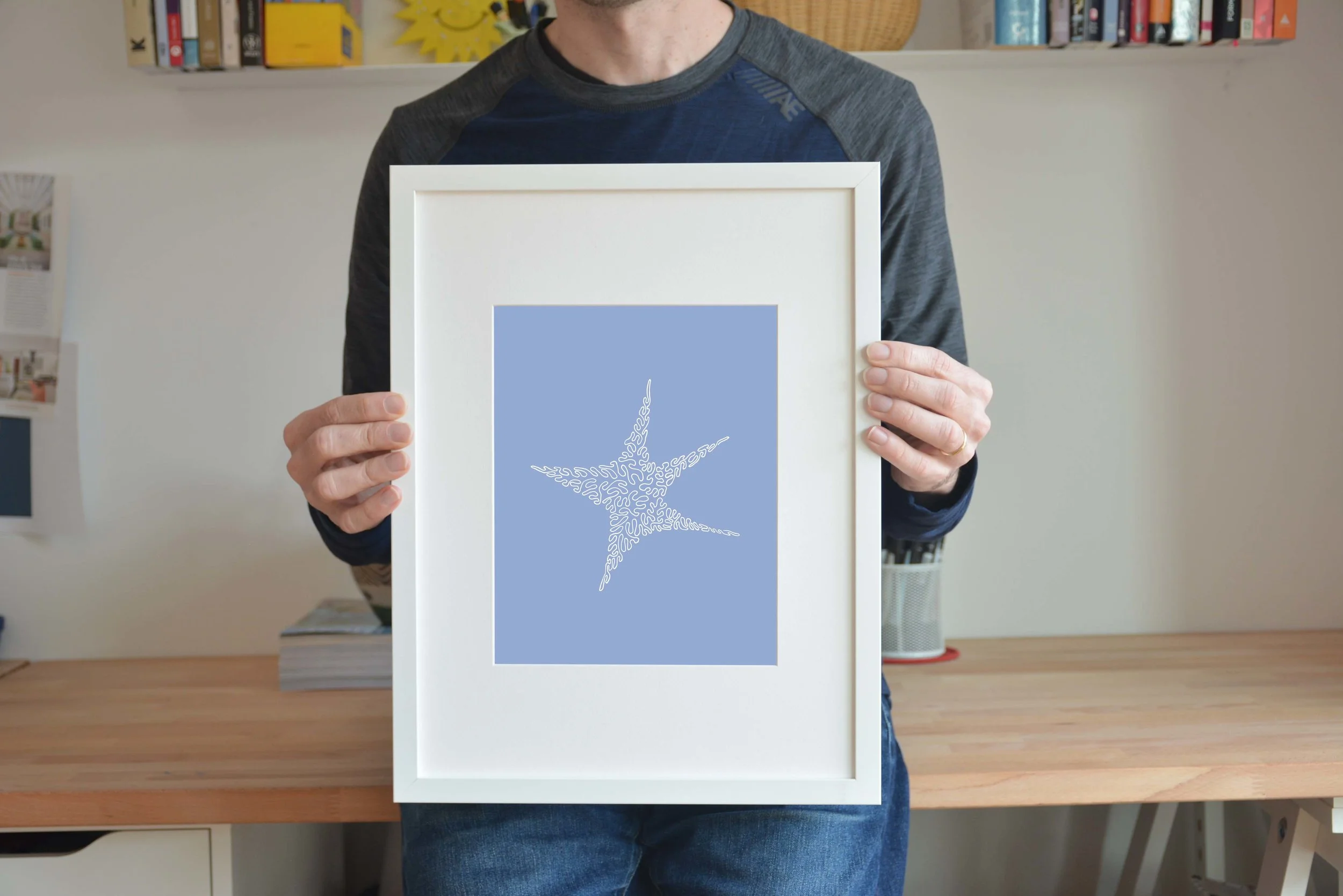 Dancing Star 2 on Blue Background