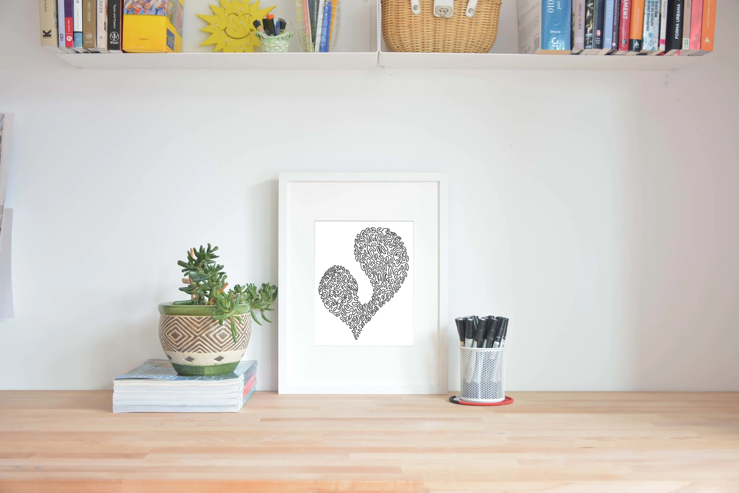 Mighty Heart on White Background