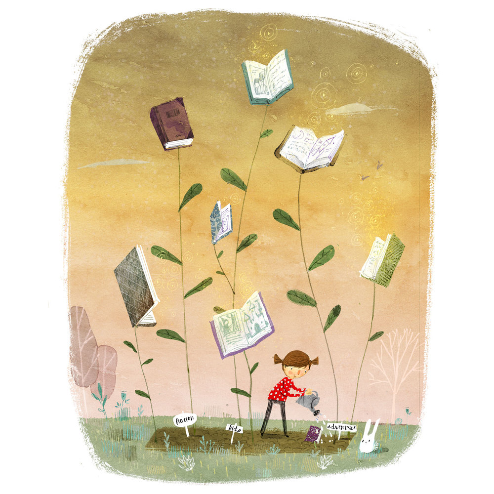 The Book Garden — Lee White Illustration