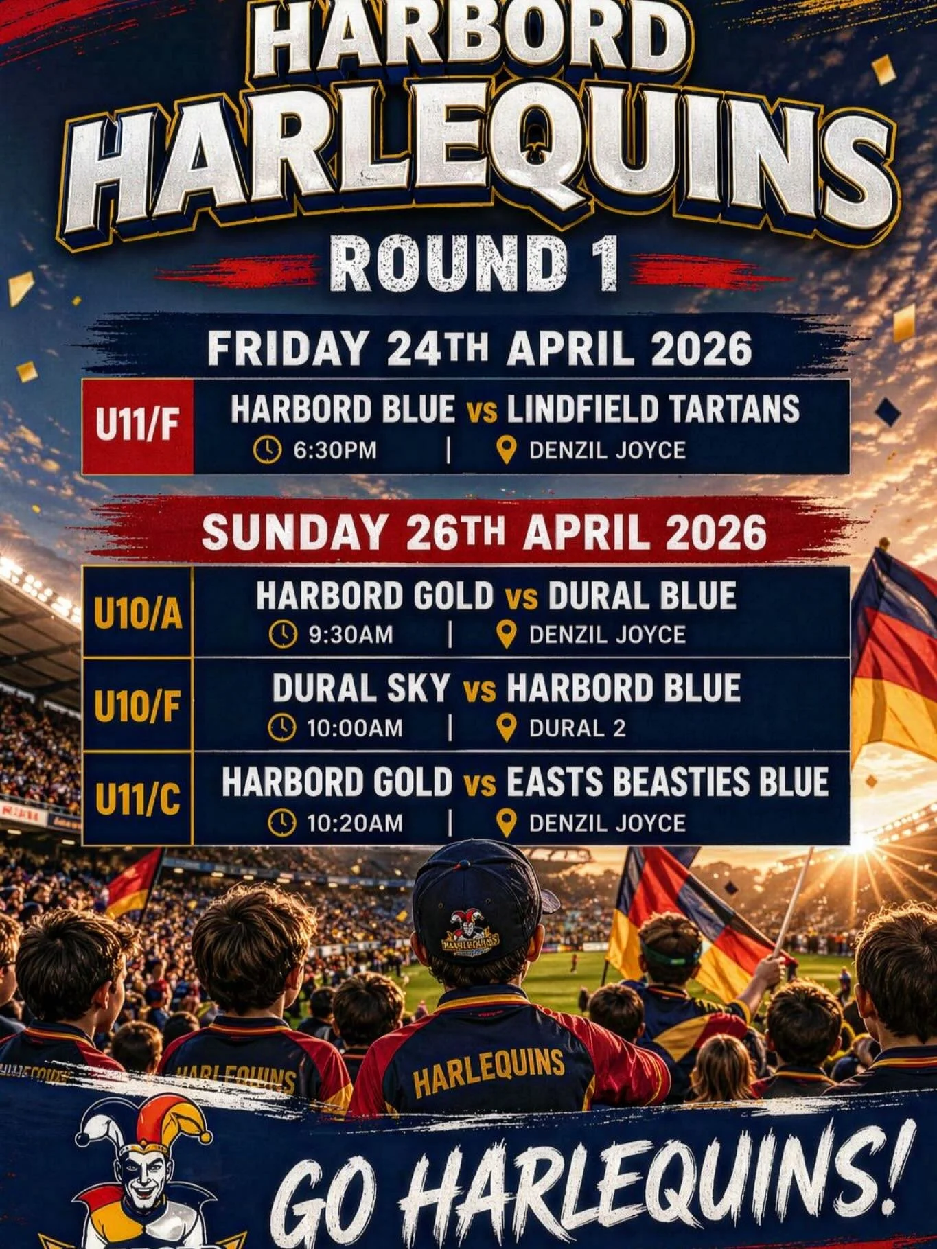 Round one, let's go Harlequins!