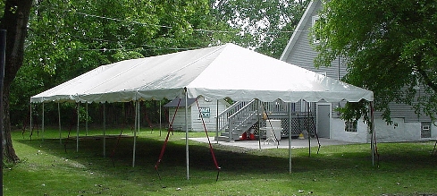20' x 60' Frame Tents 1,200 sq. feet Approximately 170 guests (rectangular tables) *tents are subject to change style*