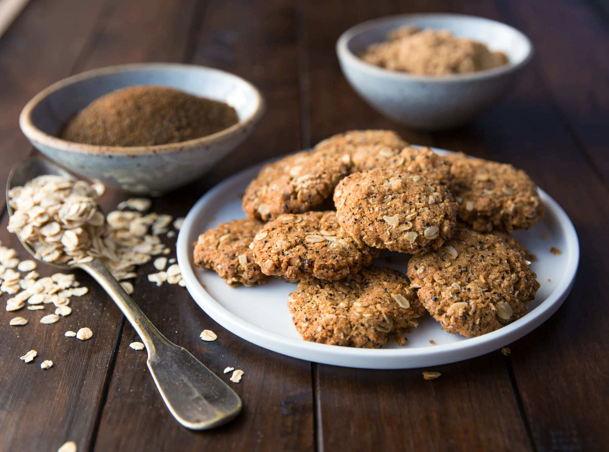 Wattleseed Anzac biscuits. For The Essential Ingredient, 2015.