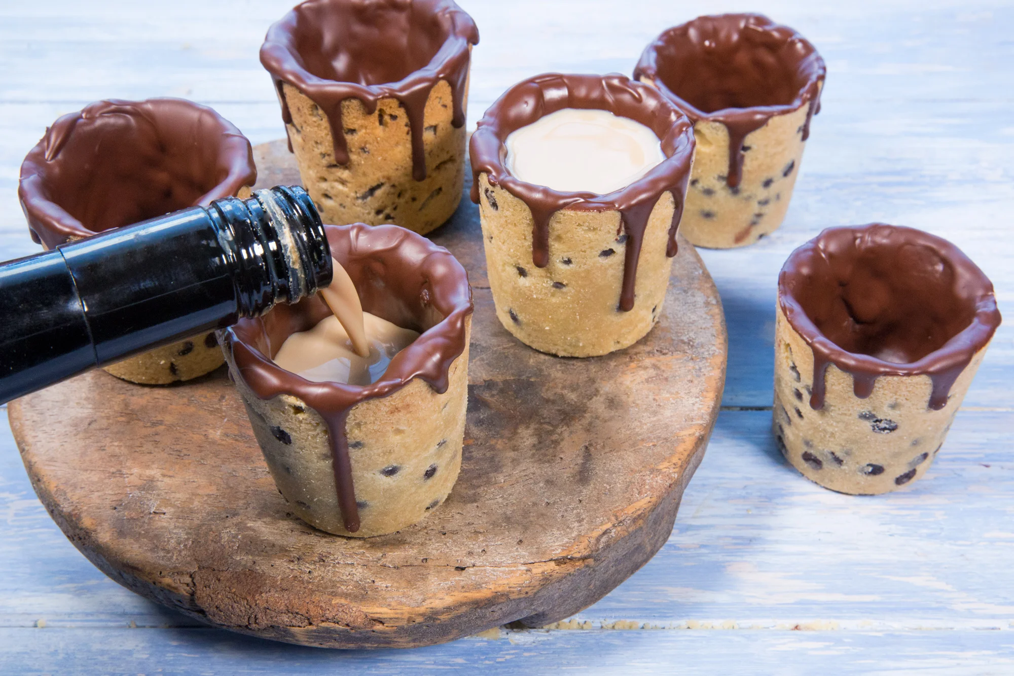 Choc chip cookie cups with Baileys Irish Cream. For News.com.au, November 2016.