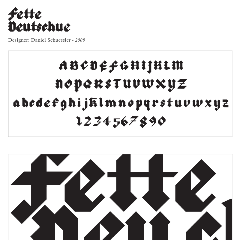 Custom Font - Fette Deutshue