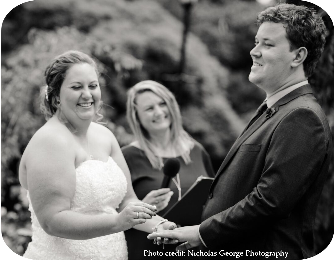 "Thank you for making our day so special, it was wonderful to have a celebrant we connected so well with, and who understood what we wanted and our relationship. It was wonderful to receive the wedding book you made for us earlier this week. It is a special way to remember our day and I enjoyed reading over David's vows. “ Thank you from Mr & Mrs Bayley