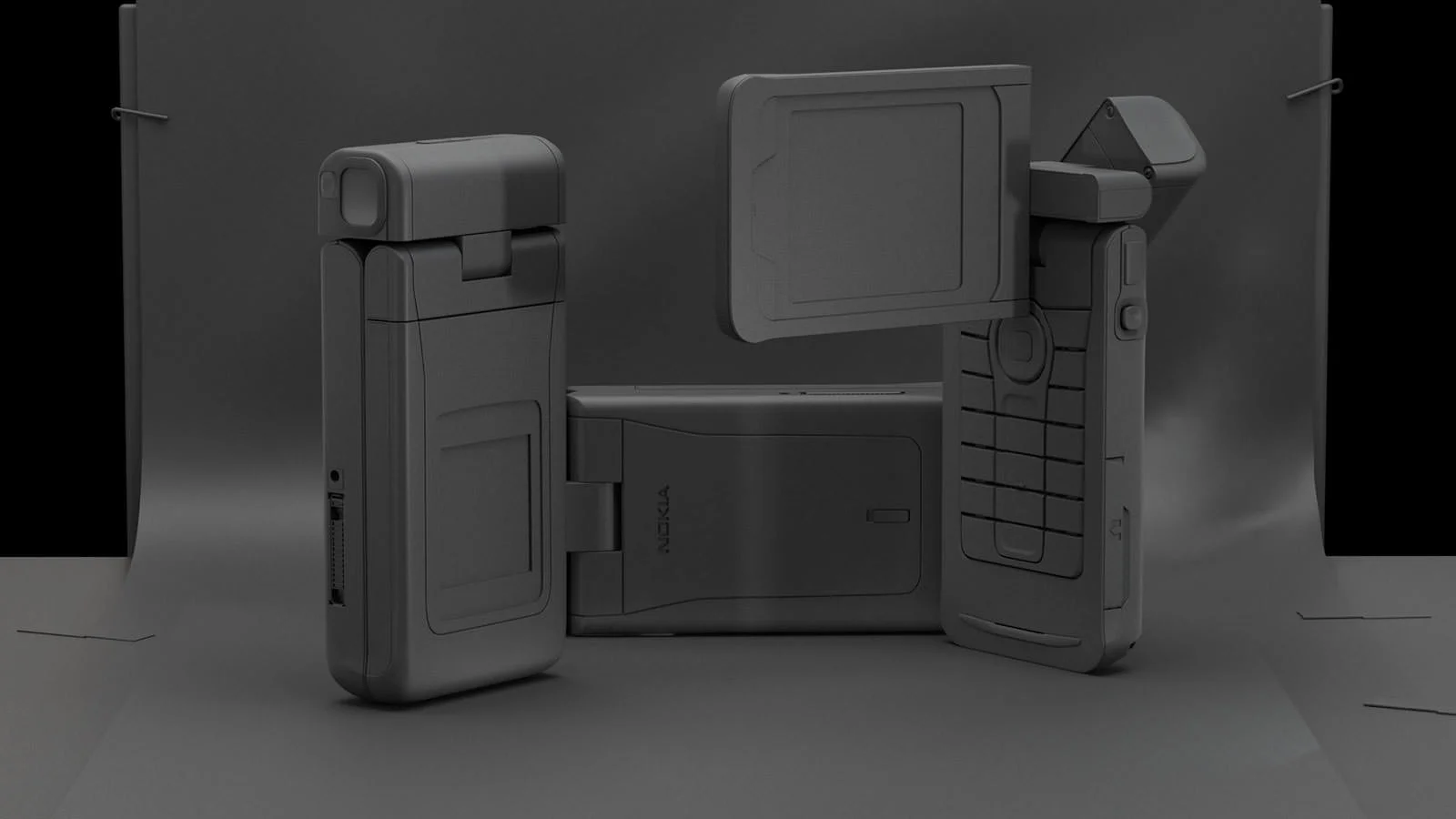 Nokia N90 Clay Render (Yes! We Have Been Producing Quality Content Since These Phones Existed)