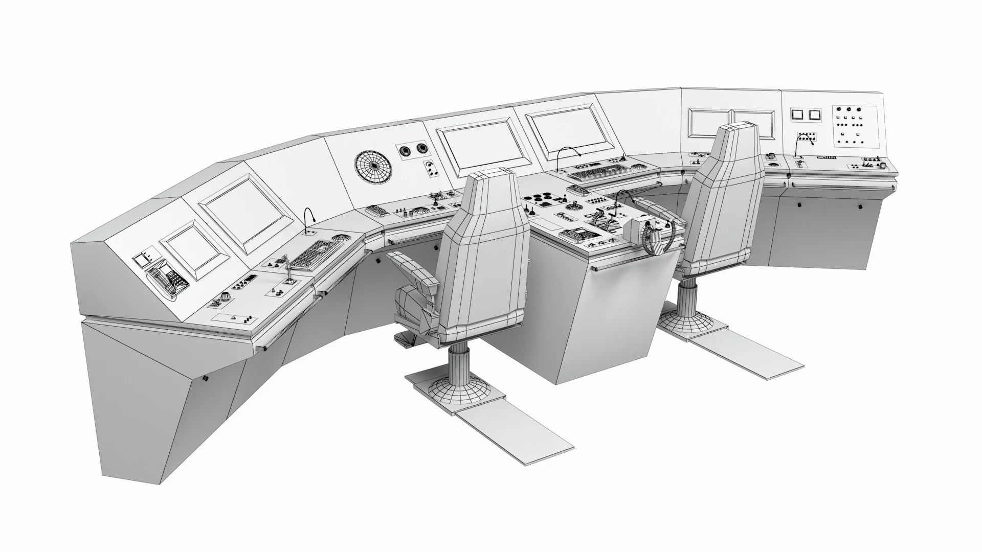 Ship Bridge Wireframe