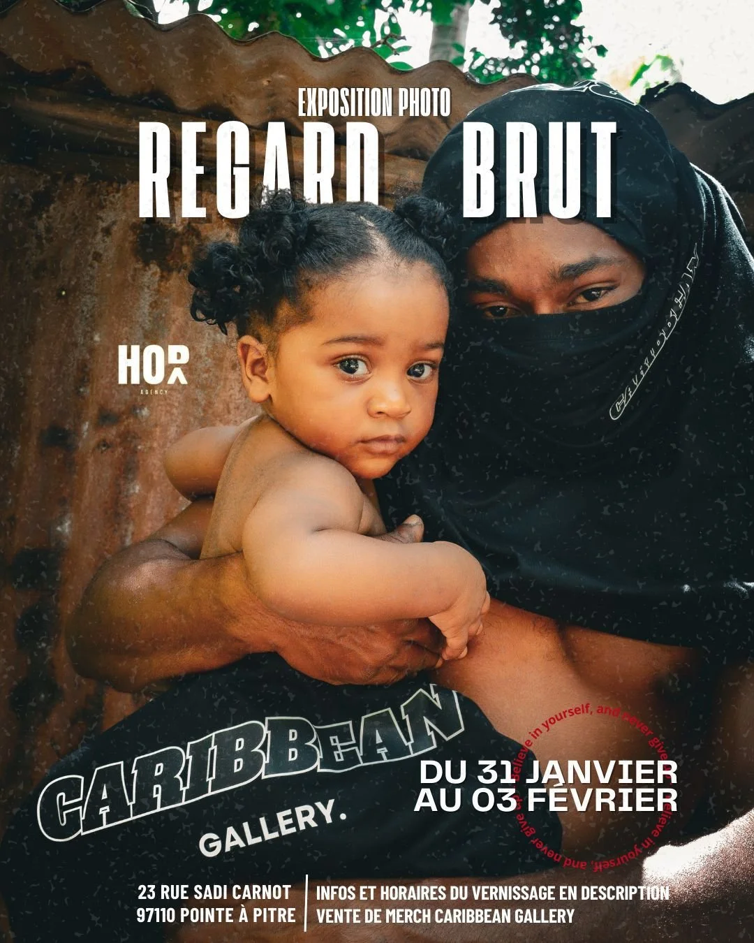 Flyer Exposition "Regard Brut" by Don Lion Caribbean at Gallery Pointe-à-Pitre Guadeloupe