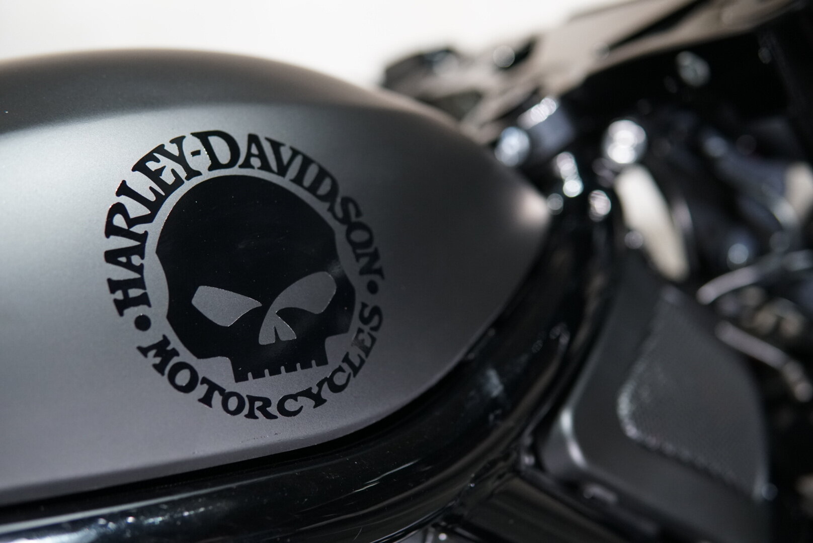 Harley-Davidson Willie G Skull Sticker on Night Rod Tank Cover by DD Designs