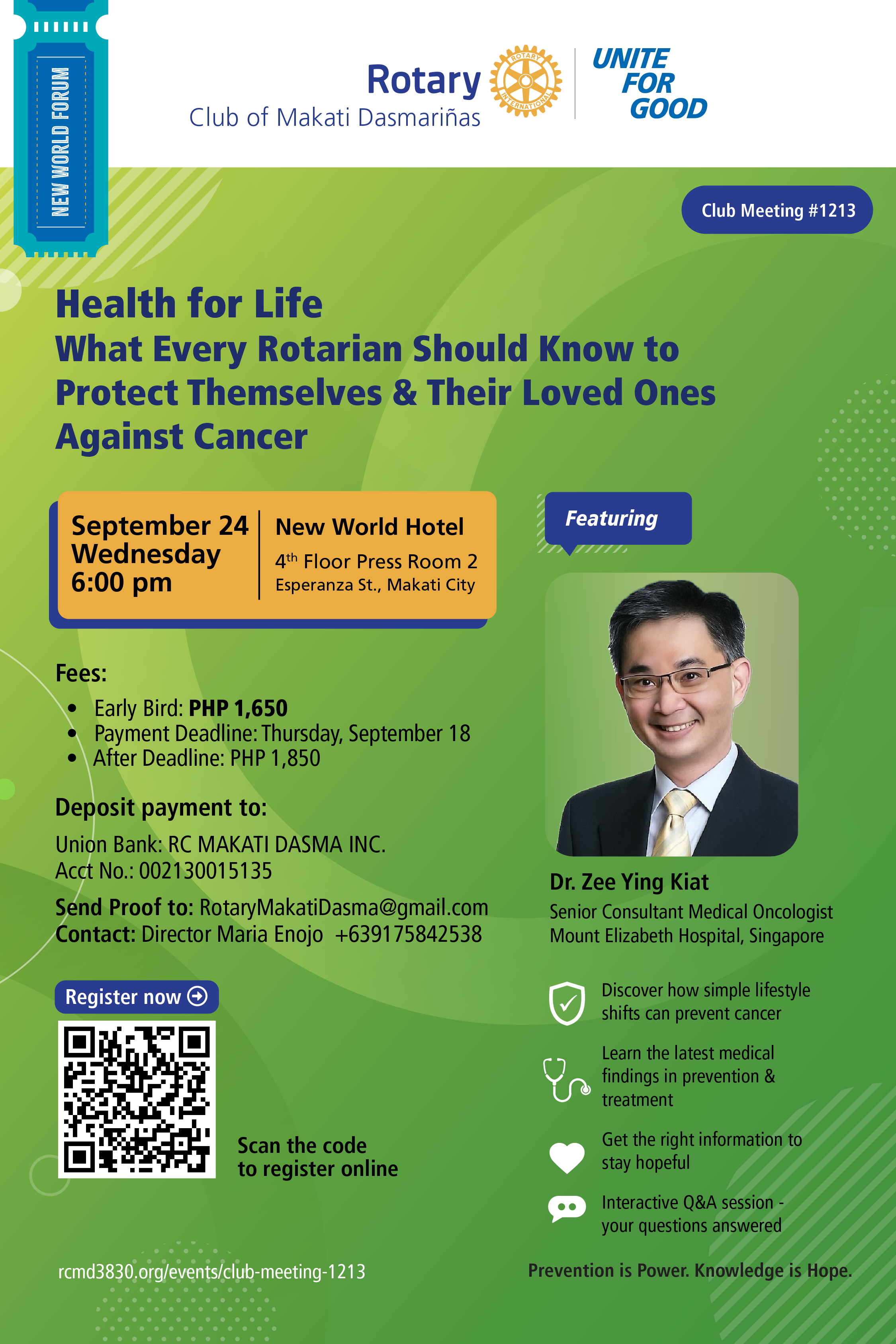 Health for Life: What Every Rotarian Should Know to Protect Themselves & Their Loved Ones Against Cancer