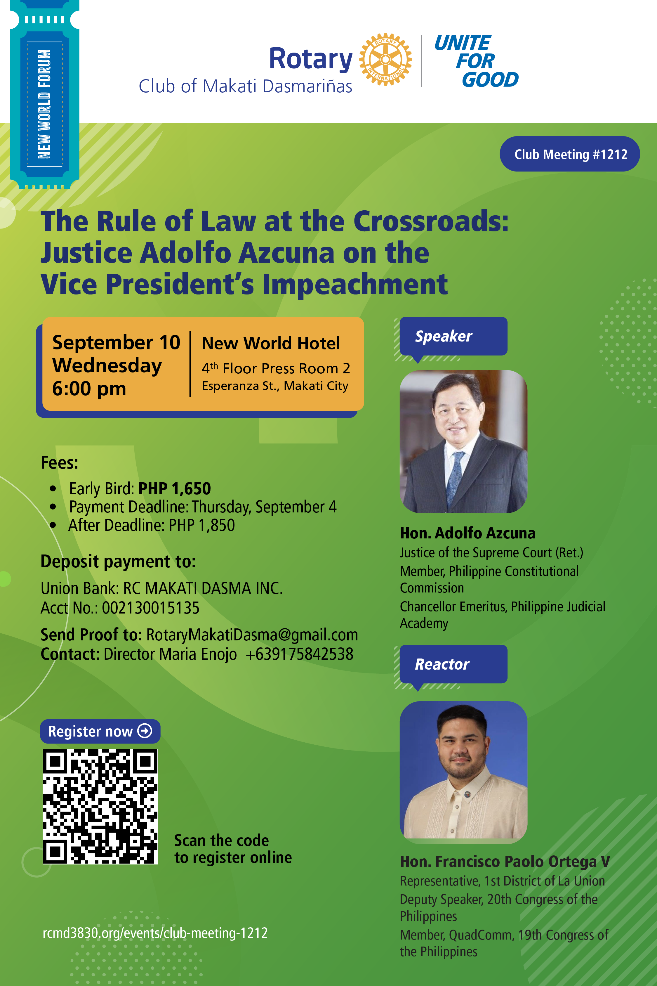 The Rule of Law at the Crossroads: Justice Adolfo Azcuna on the Vice President’s Impeachment