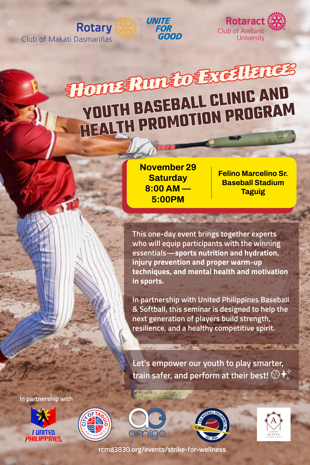 Home Run to Excellence: Youth Baseball Clinic and Health Promotion Program