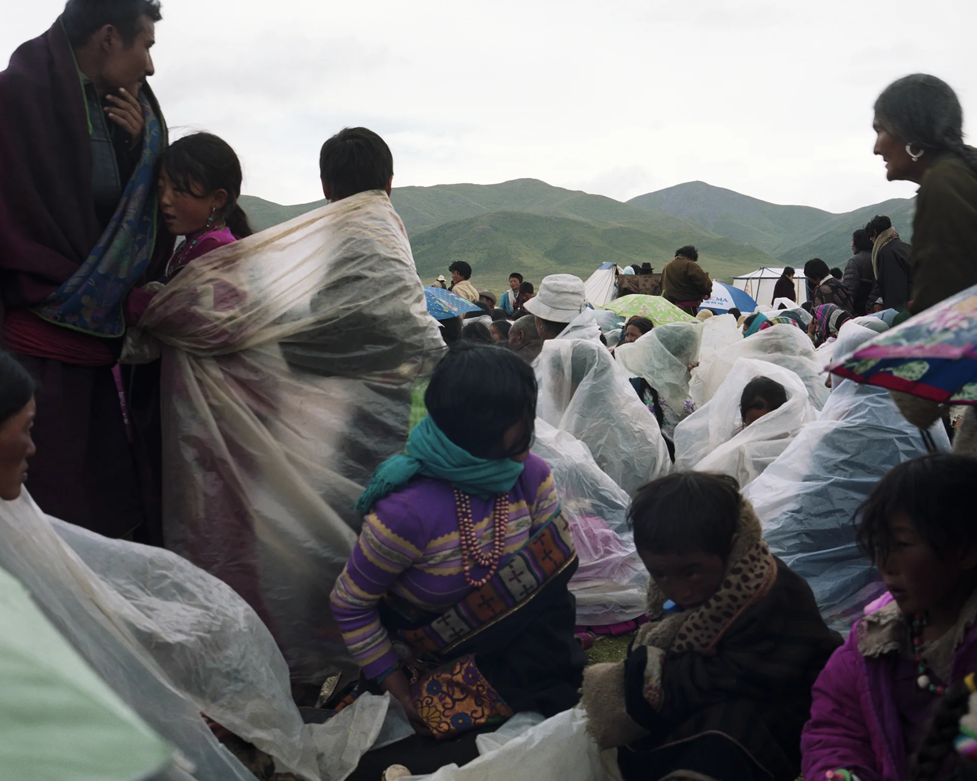 2007 Qinghai - looking for shelter from the rain.