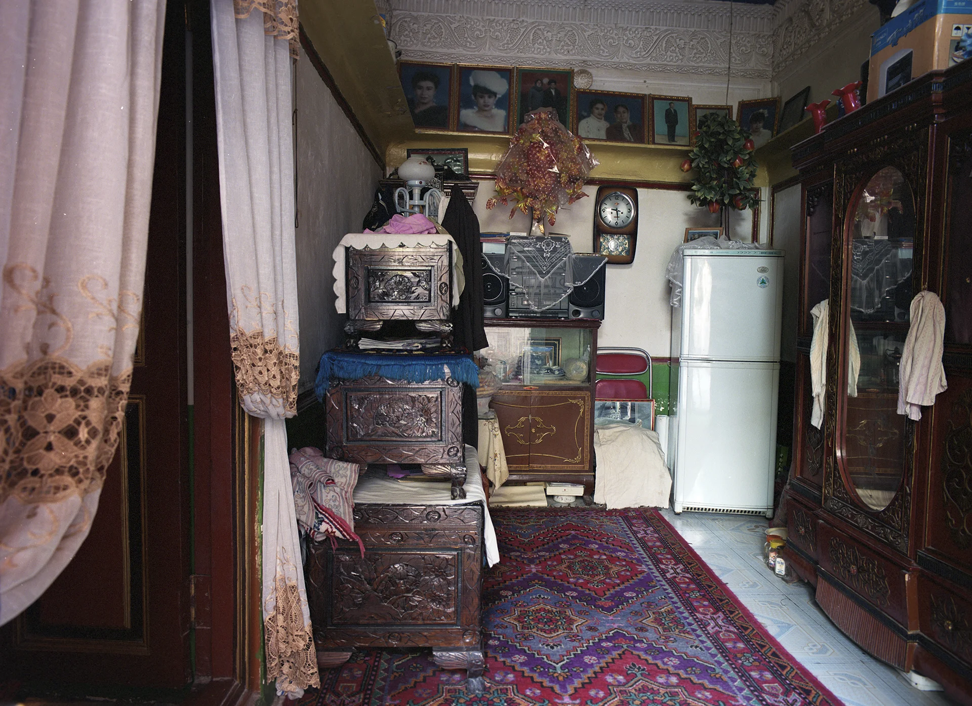 2007 Xinjiang - interior of a home in the old city in Kashgar.