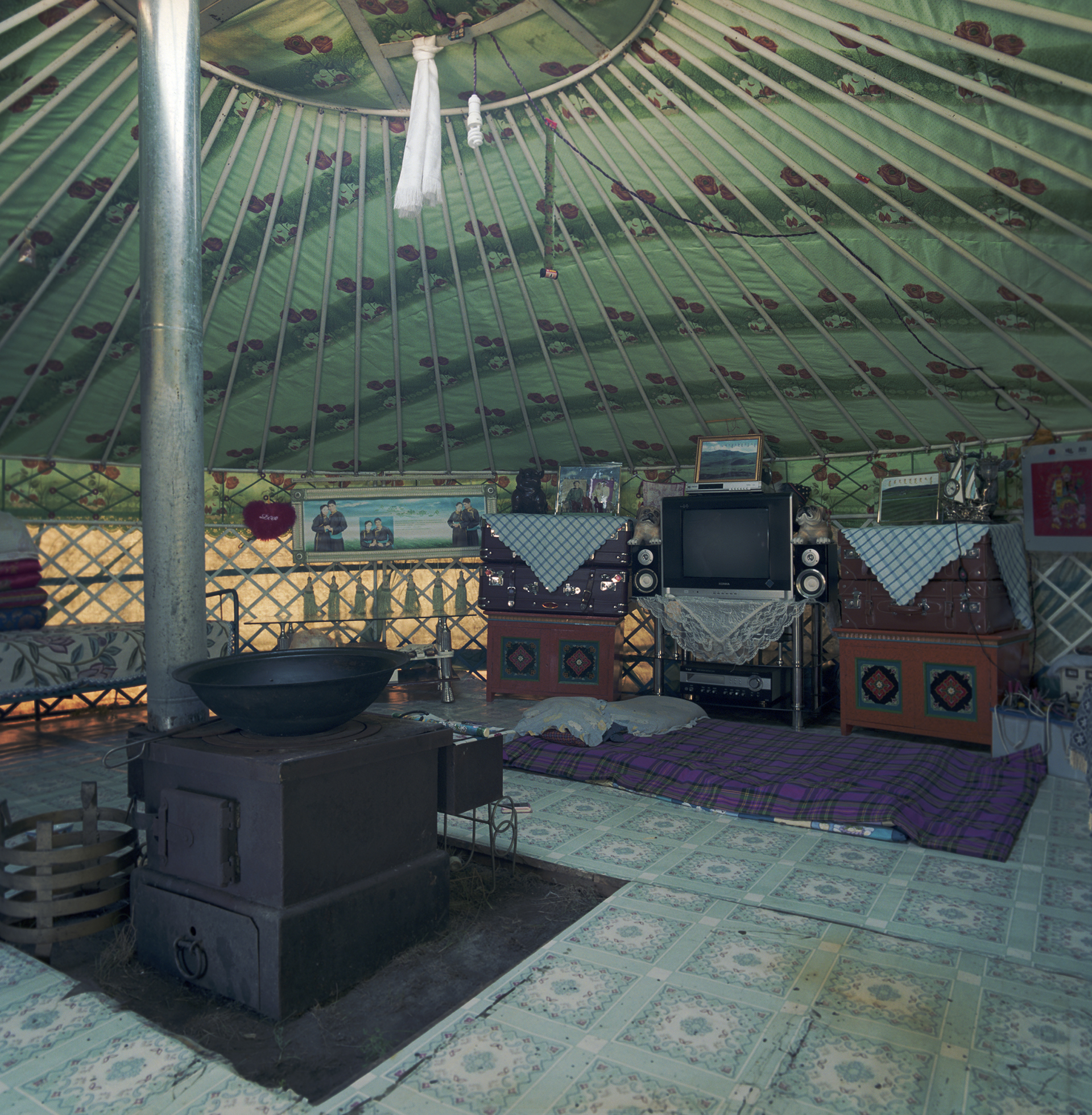2008 Inner Mongolia - the yurt of a young, just married couple.