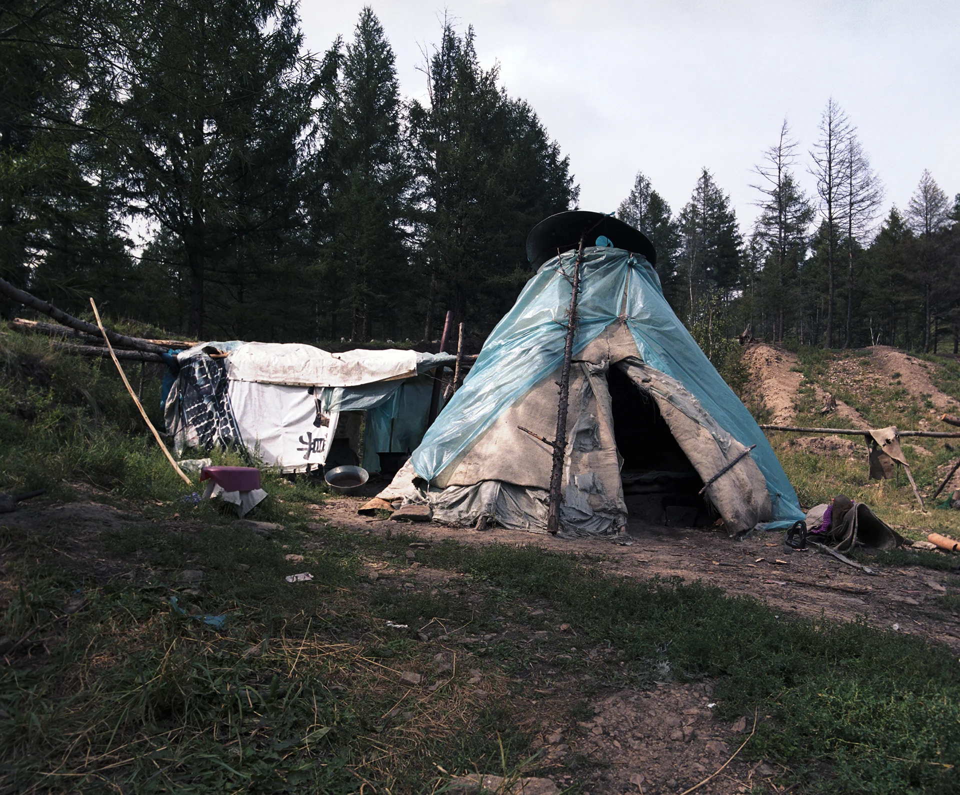 2008 Inner Mongolia - a tipi and a kitchen full of dirty black flies.