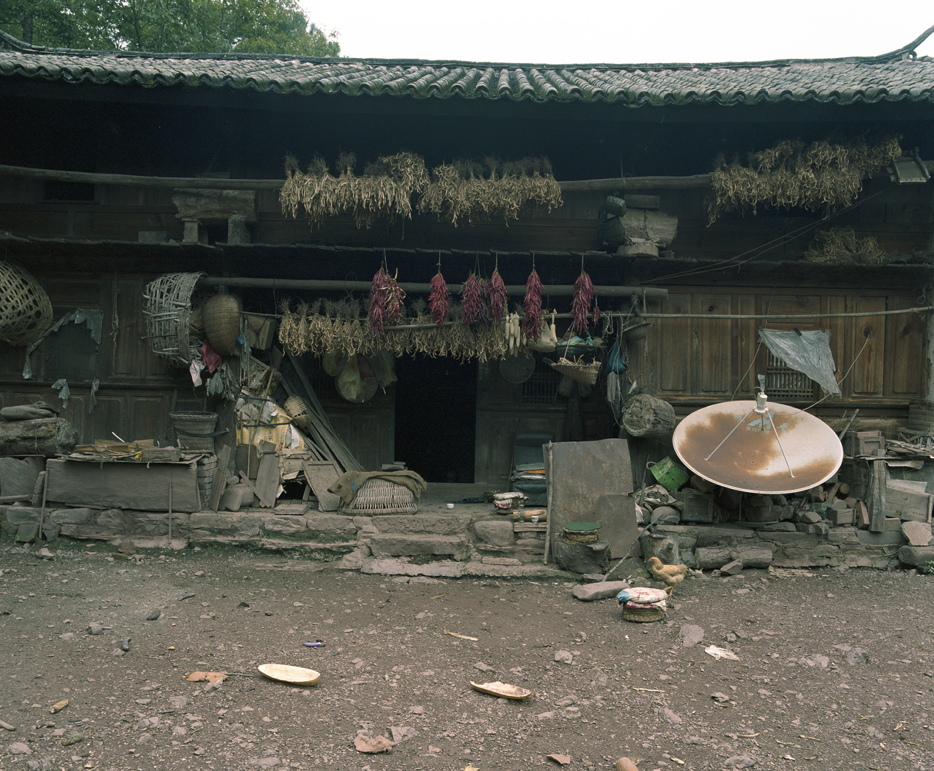 2008 Yunnan - an old farm. Only old people are living here on what the land has to offer.