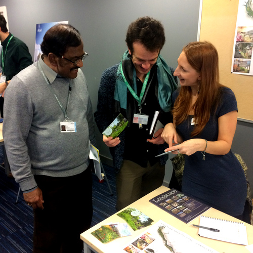 Hannah discusses landscape opportunities with STC lecturers