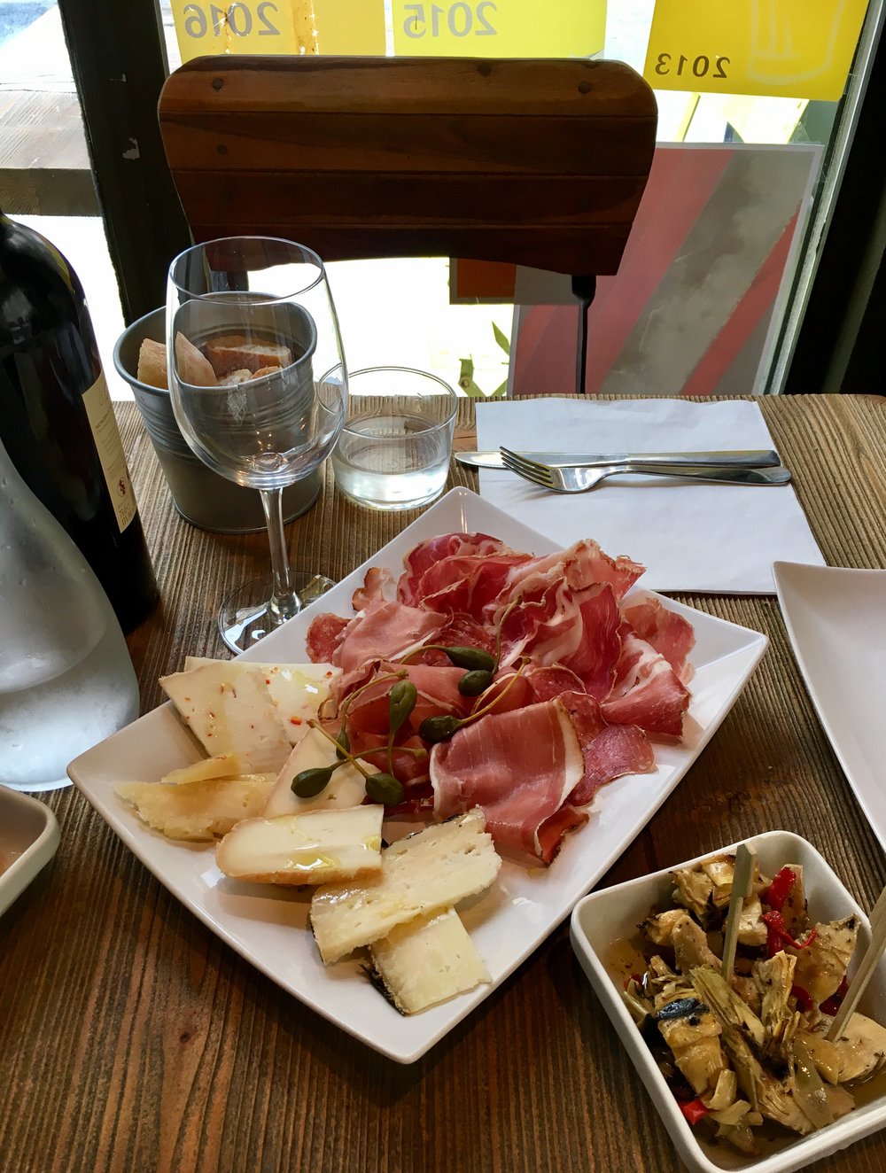 Cheese and meat at Bocca