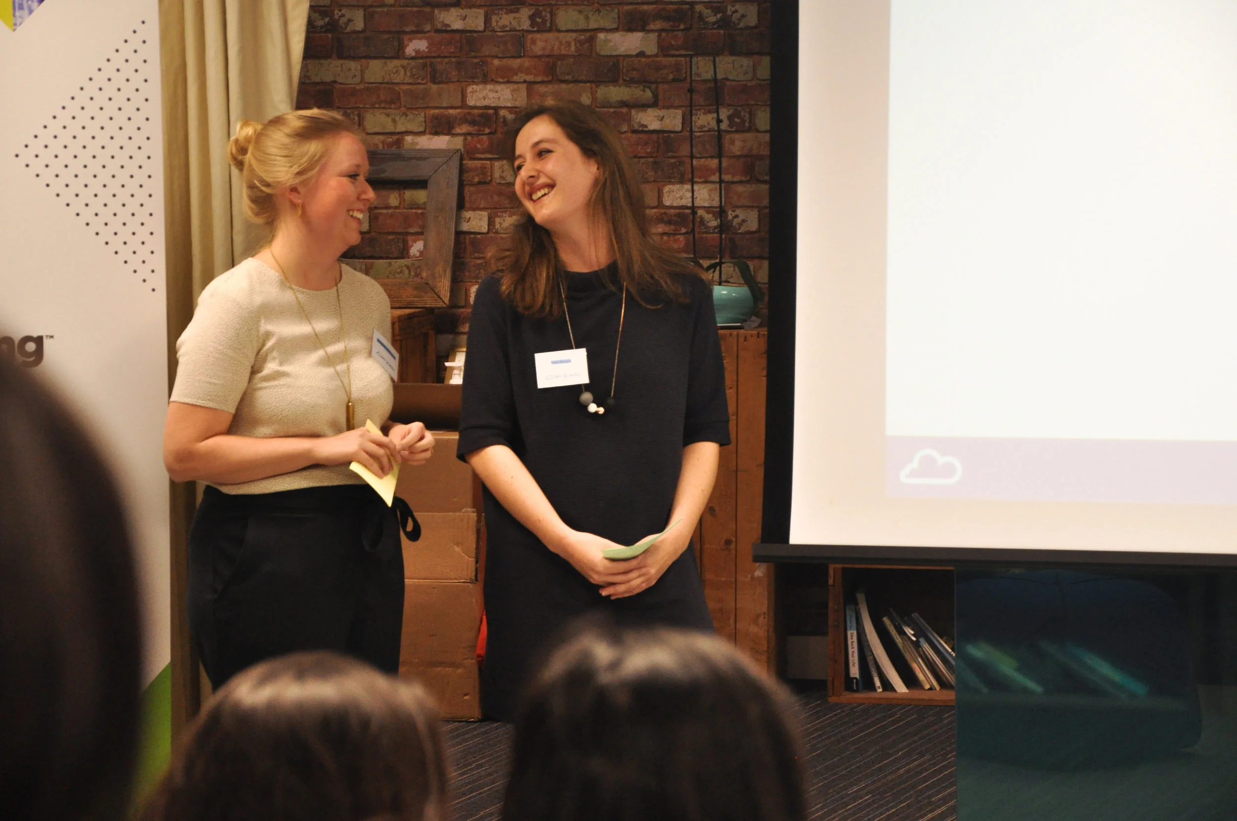 Co-founders and Co-Executive directors Mia Eskelund Pedersen and Polly Akhurst .