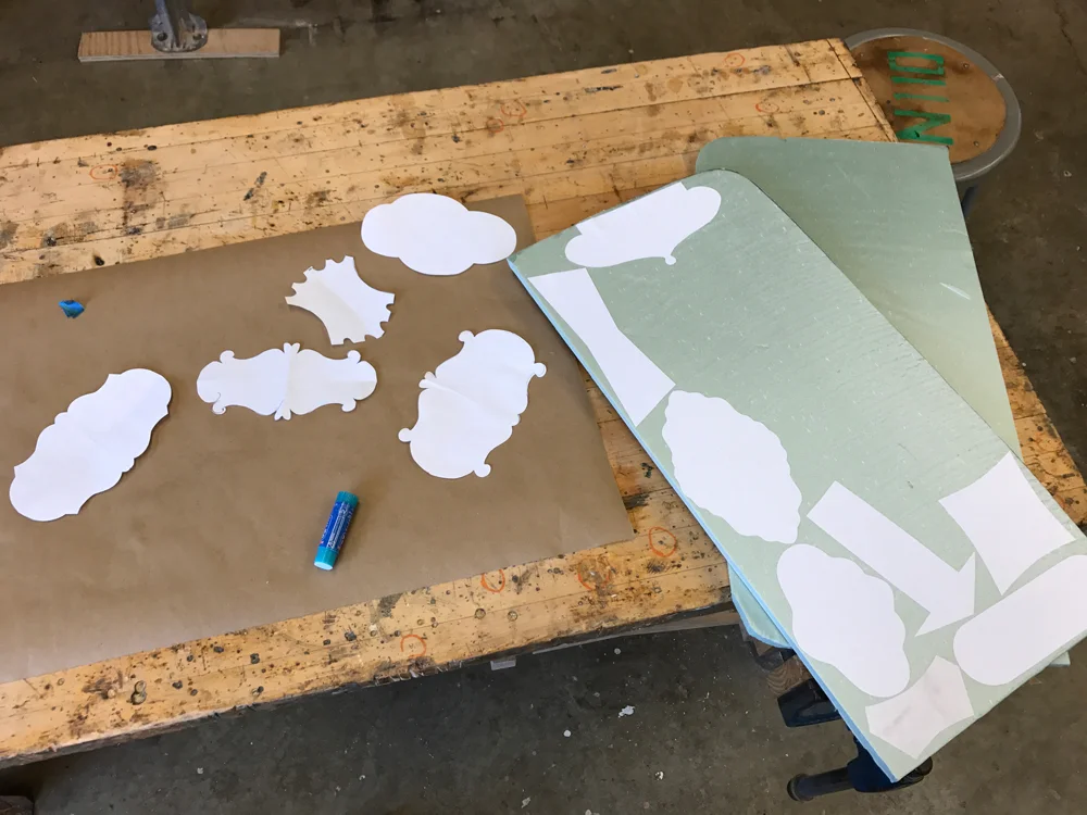 Debriefing shapes from a trip to Vegas for future soft sculptures
