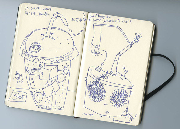 Sketchbook collaboration with my friend, and amazing artist Shantell Martin .