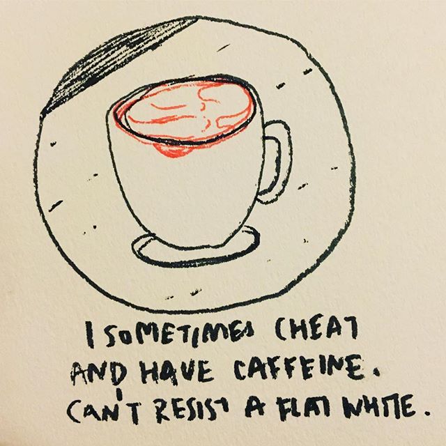 カフェイン我慢してても、フラットホワイトは我慢できない。