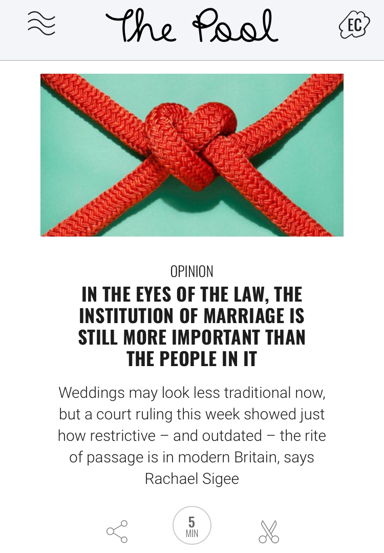 Civil partnerships opinion piece